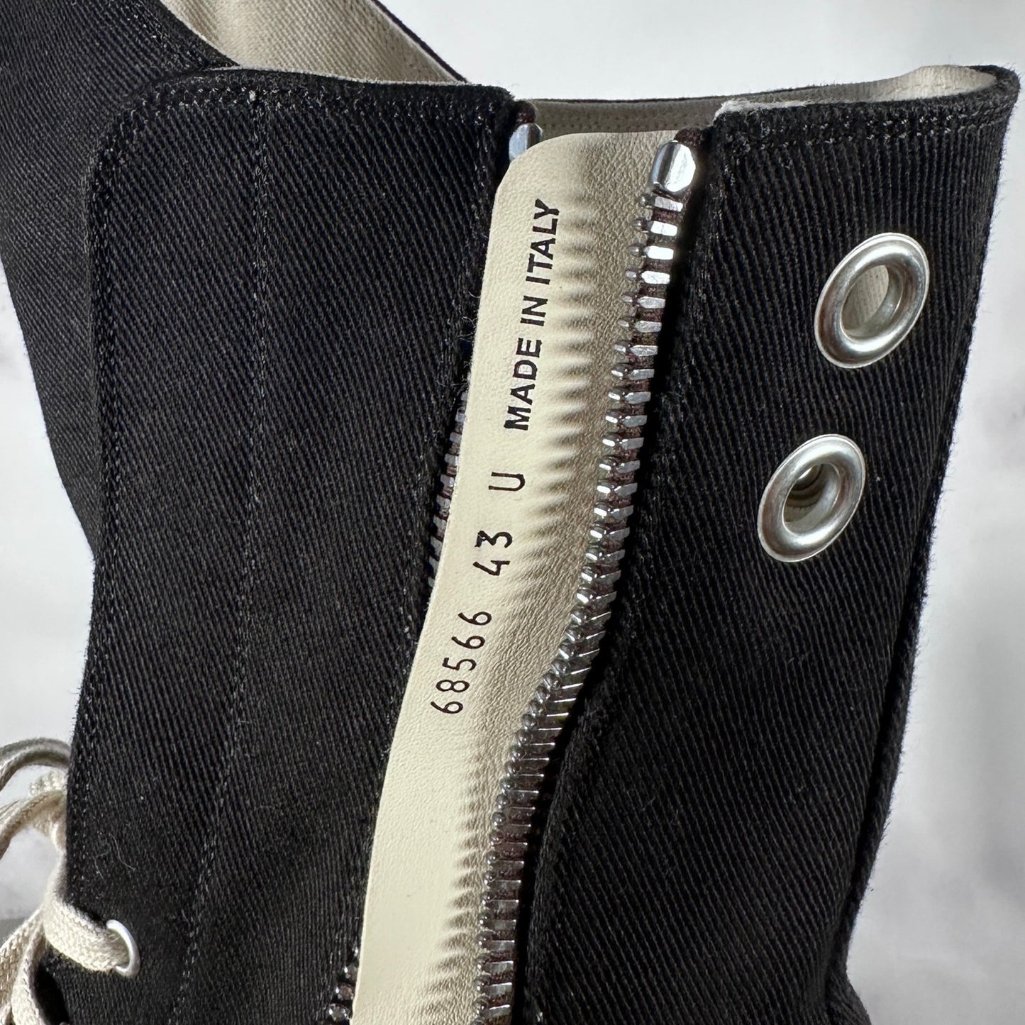Rick Owens DRKSHDW Boot Sneak Ramone Black/Milk