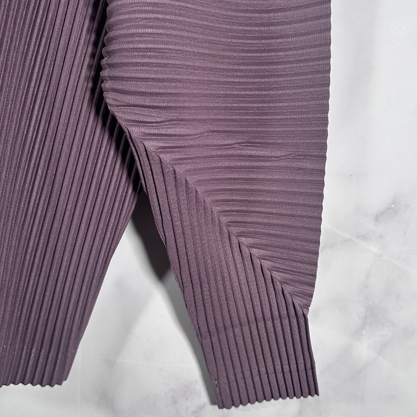 Issey Miyake Homme Plisse Mauve Longsleeve Polo Shirt