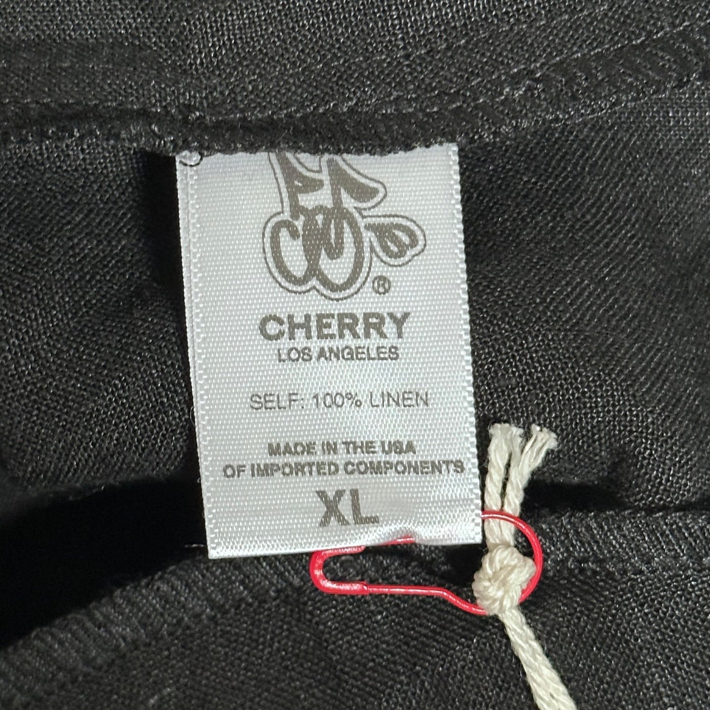 Cherry LA Washed Black Linen Western Shirt