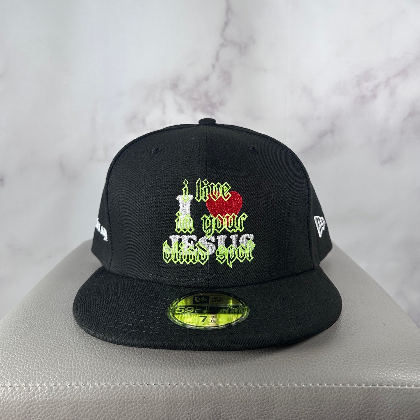 Guardian Angel New Era Blind Spot Jesus Black Fitted Hat
