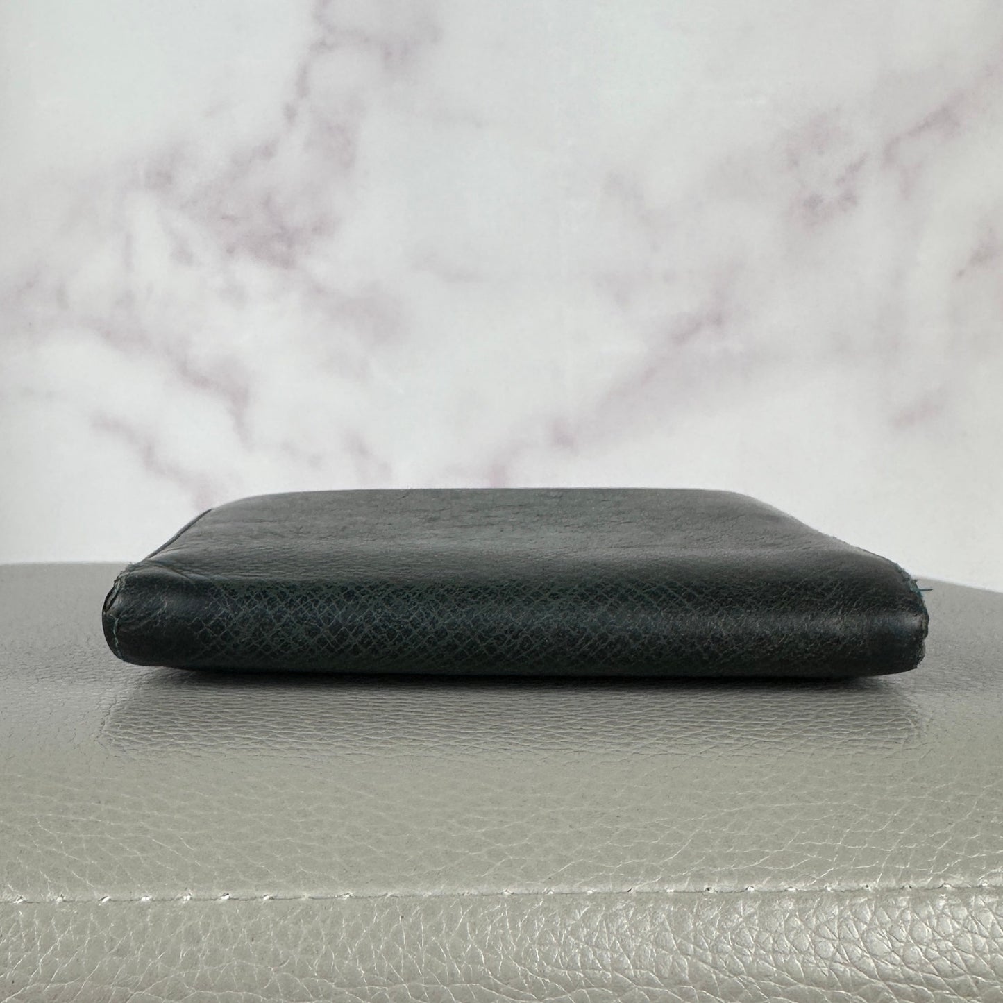 Louis Vuitton Green Leather Bifold Wallet