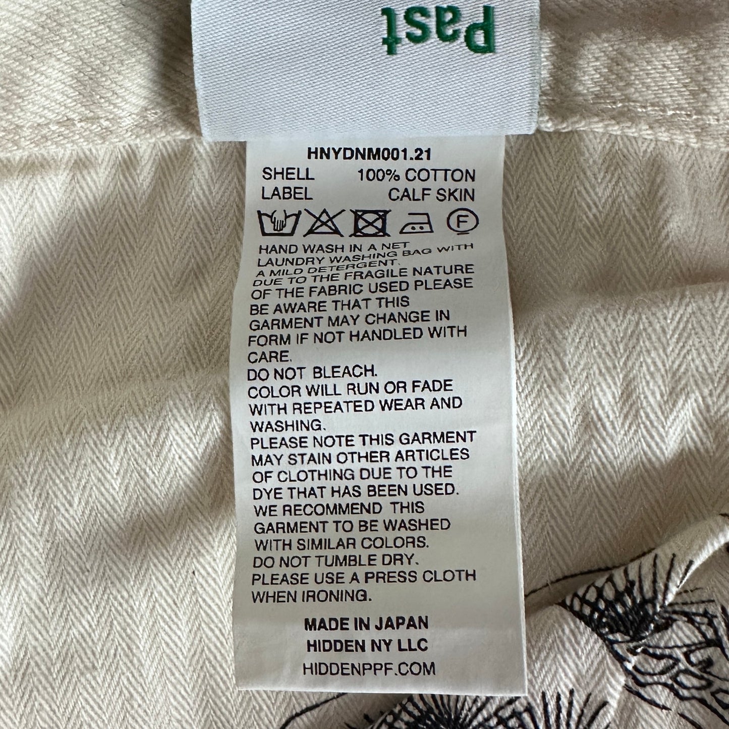 Hidden NY Cream Japanese Selvedge Denim
