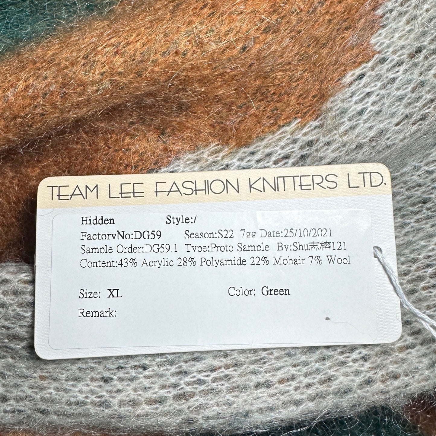 Hidden NY Sample Prototype Mohair Sweater