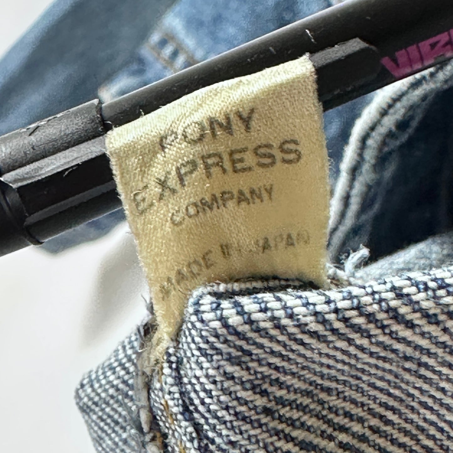 Pony Express French Blue Cropped Denim Jacket