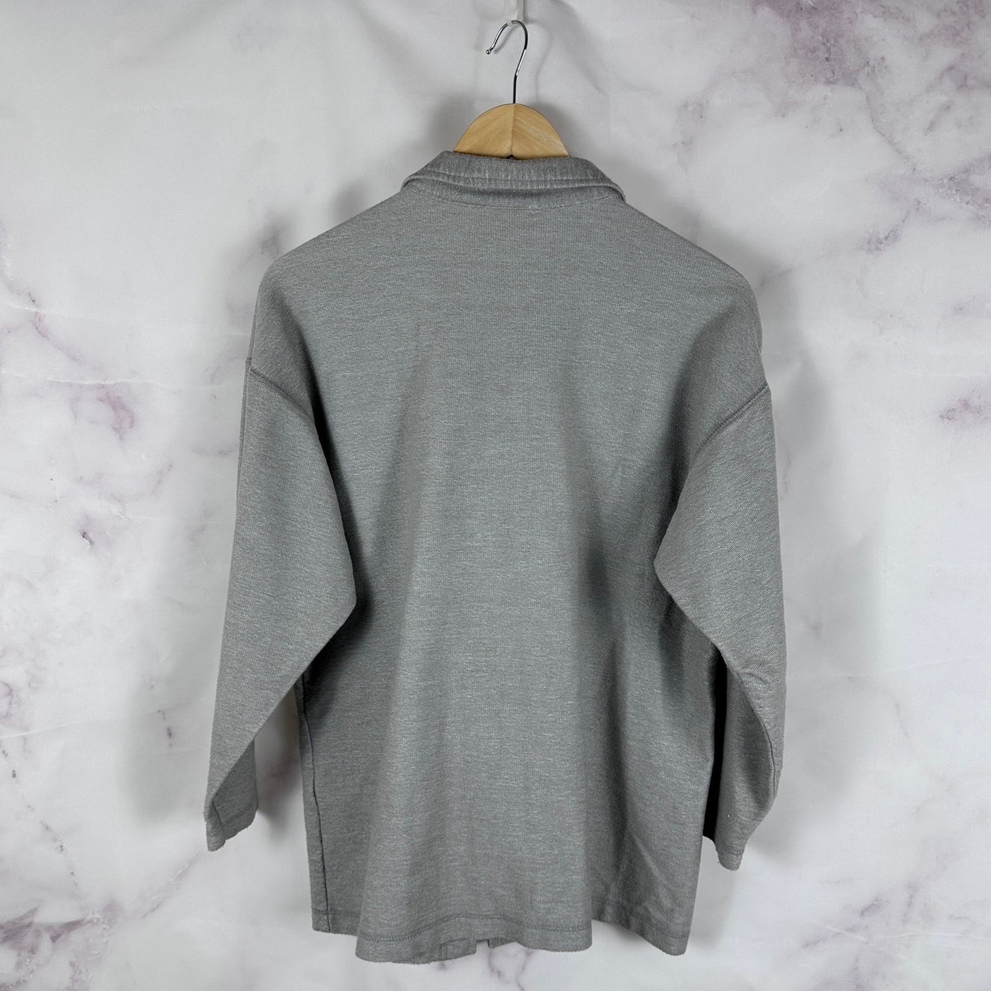Vintage 80s Canadian Grey Zip-Up Work Shirt