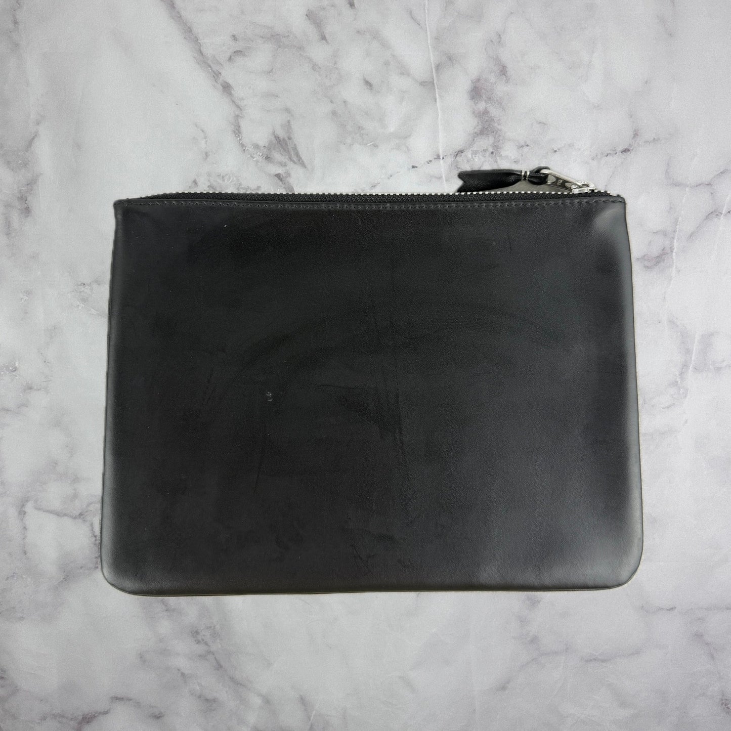 Comme des Garçons x Colette Black Leather Caperino & Peperone Zip Pouch