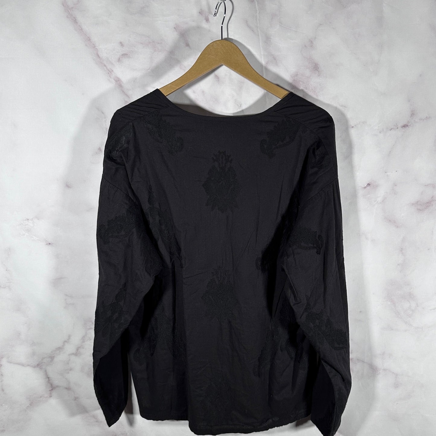 Beams Lights Black Floral Light Cardigan
