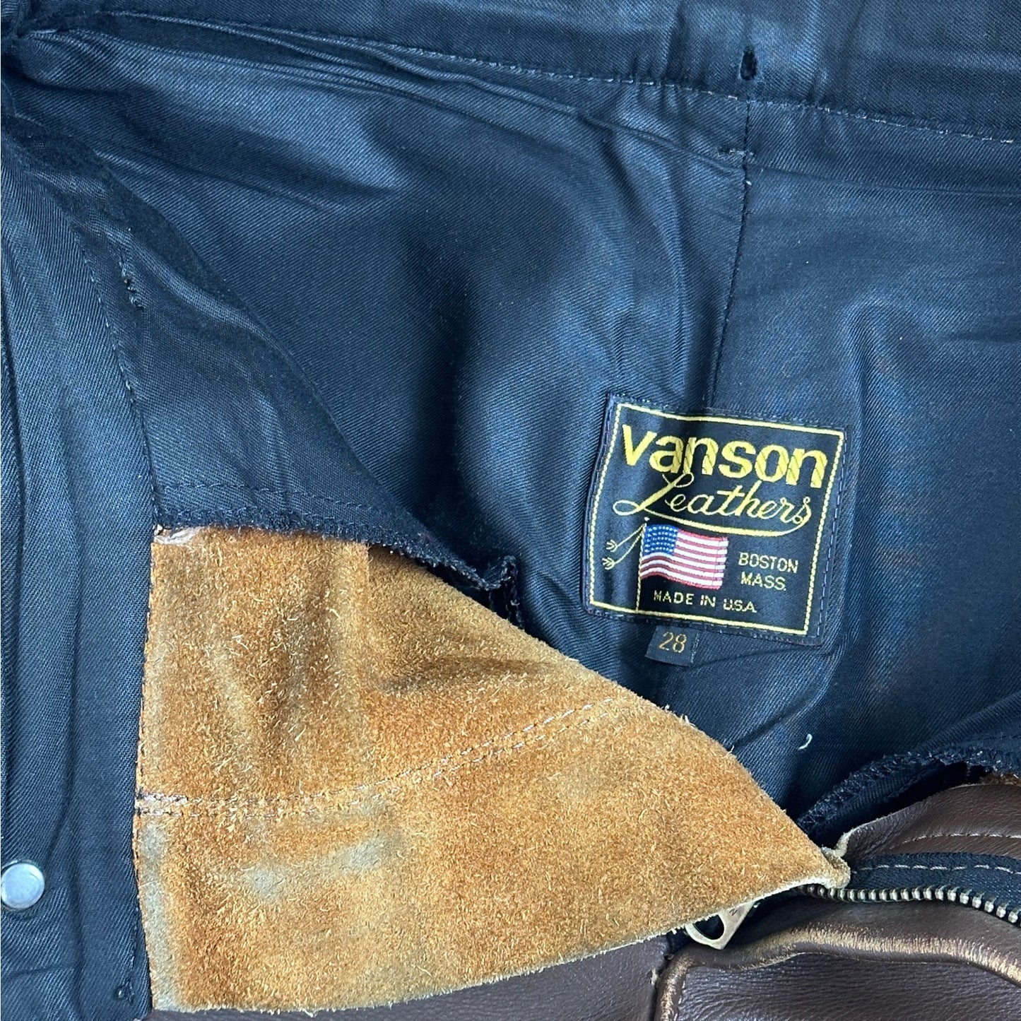 Vanson Vintage Brown Leather Pants