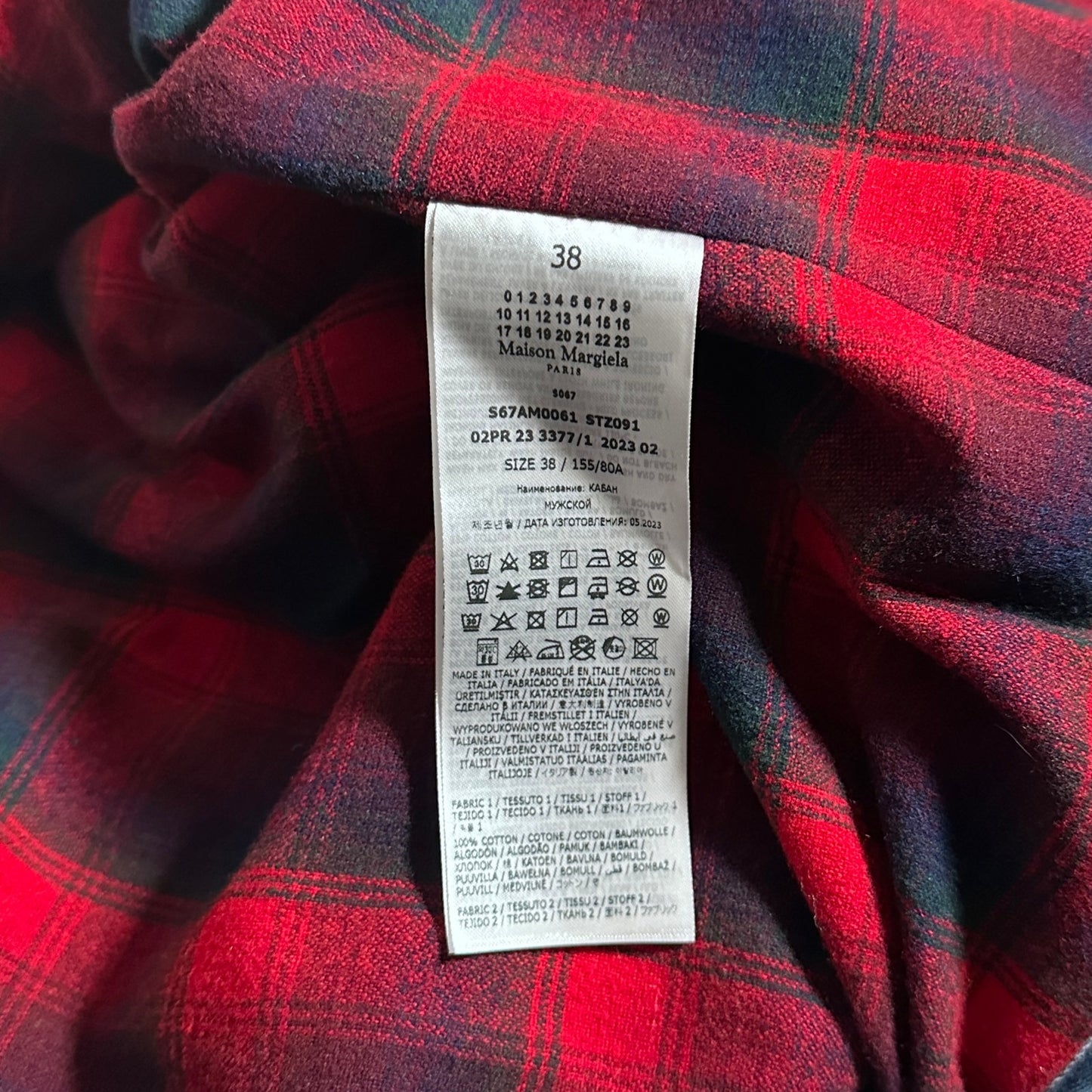 Maison Margiela x Pendleton Layered Distressed Denim Trucker Jacket