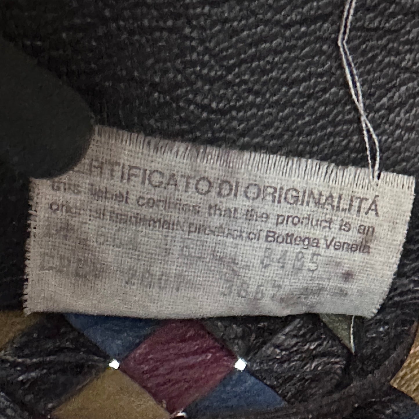 Bottega Veneta Intrecciato Cabat Multicolor Woven Leather Purse