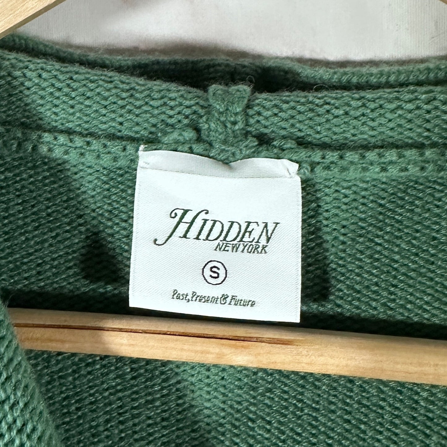 Hidden NY Green Cashmere Knit Hoodie