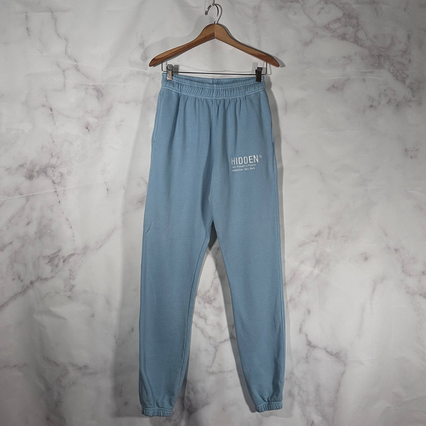 Hidden NY Light Blue Logo Sweatpants