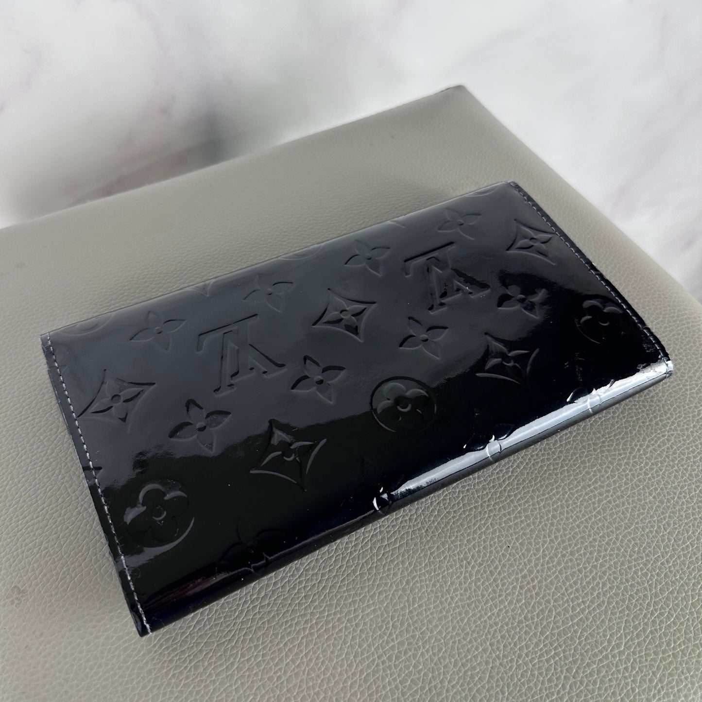 Louis Vuitton Black Monogram Vernis Patent Leather Wallet