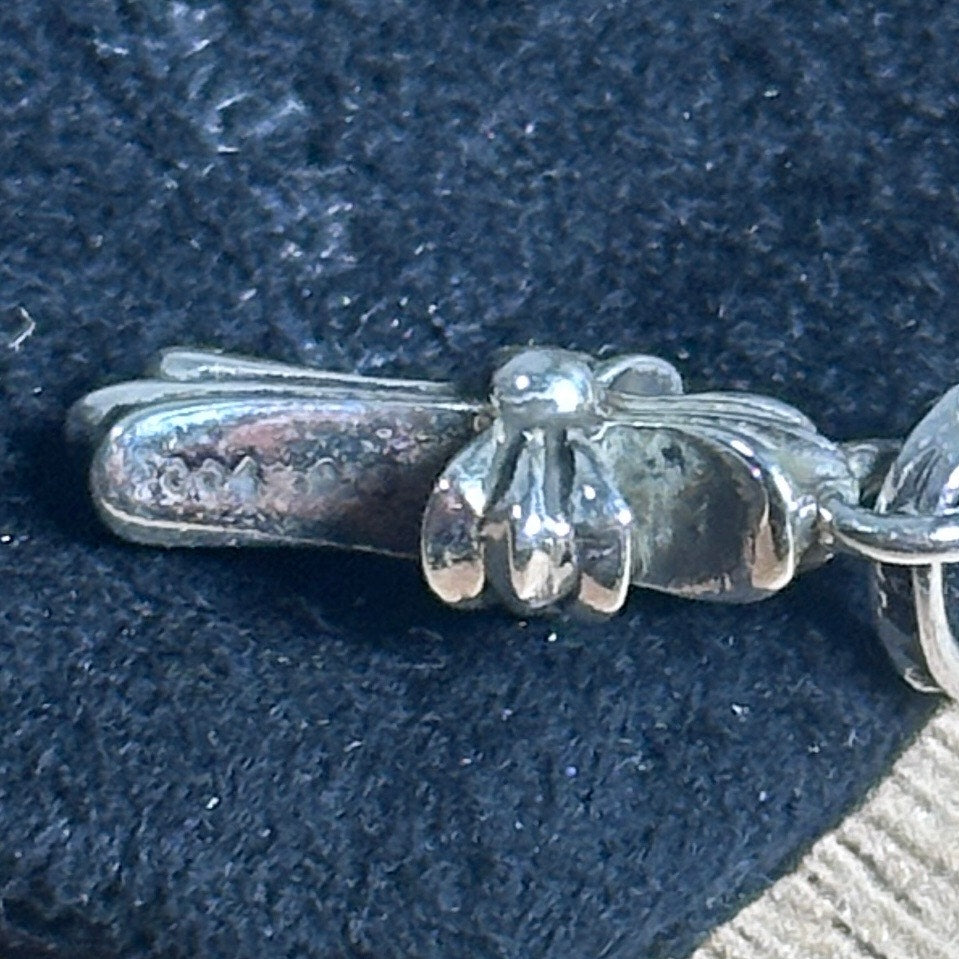 Chrome Hearts Tiny Baby Fat Silver Cross Pendant