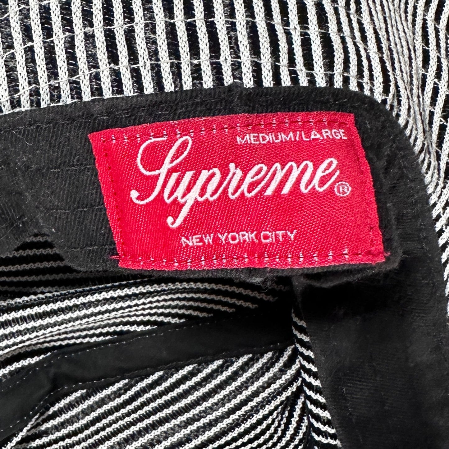 Supreme S/S22 Stripe Mesh Bell Hat