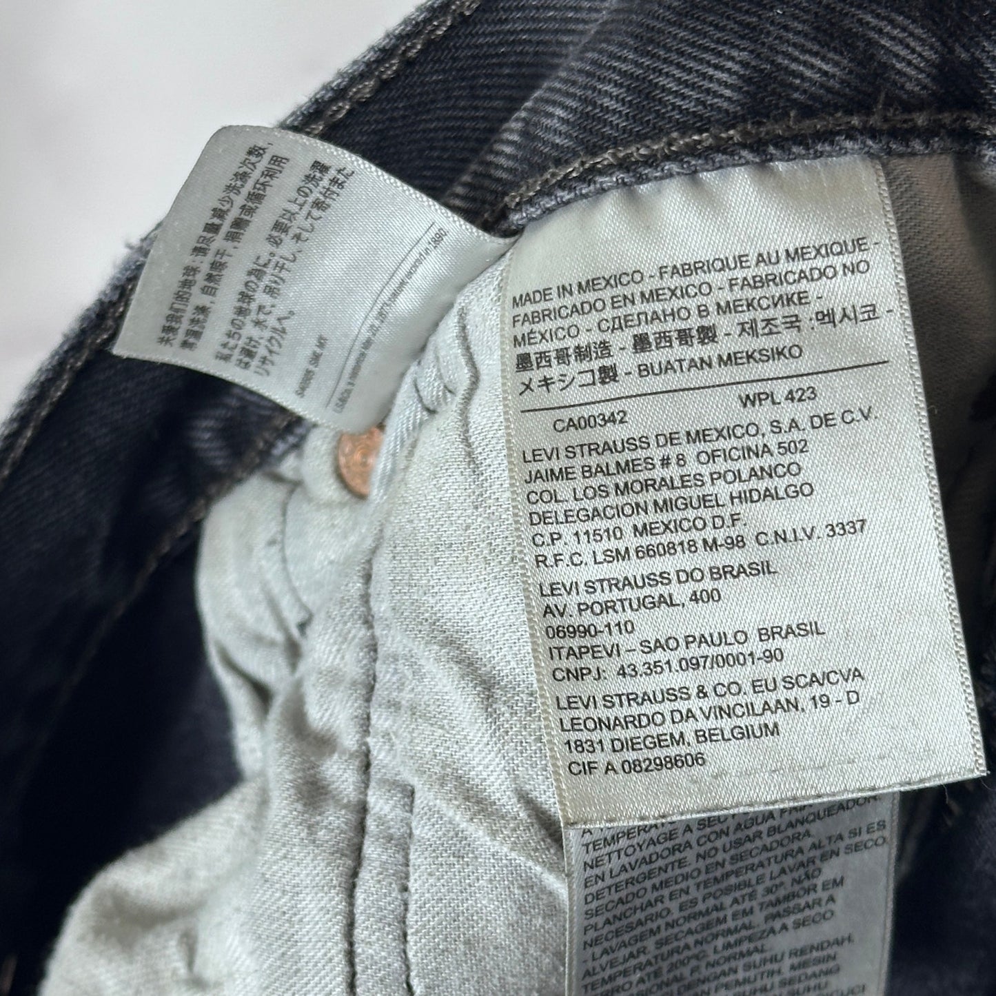 Vintage Levi’s 501 Black Painted Denim Jeans