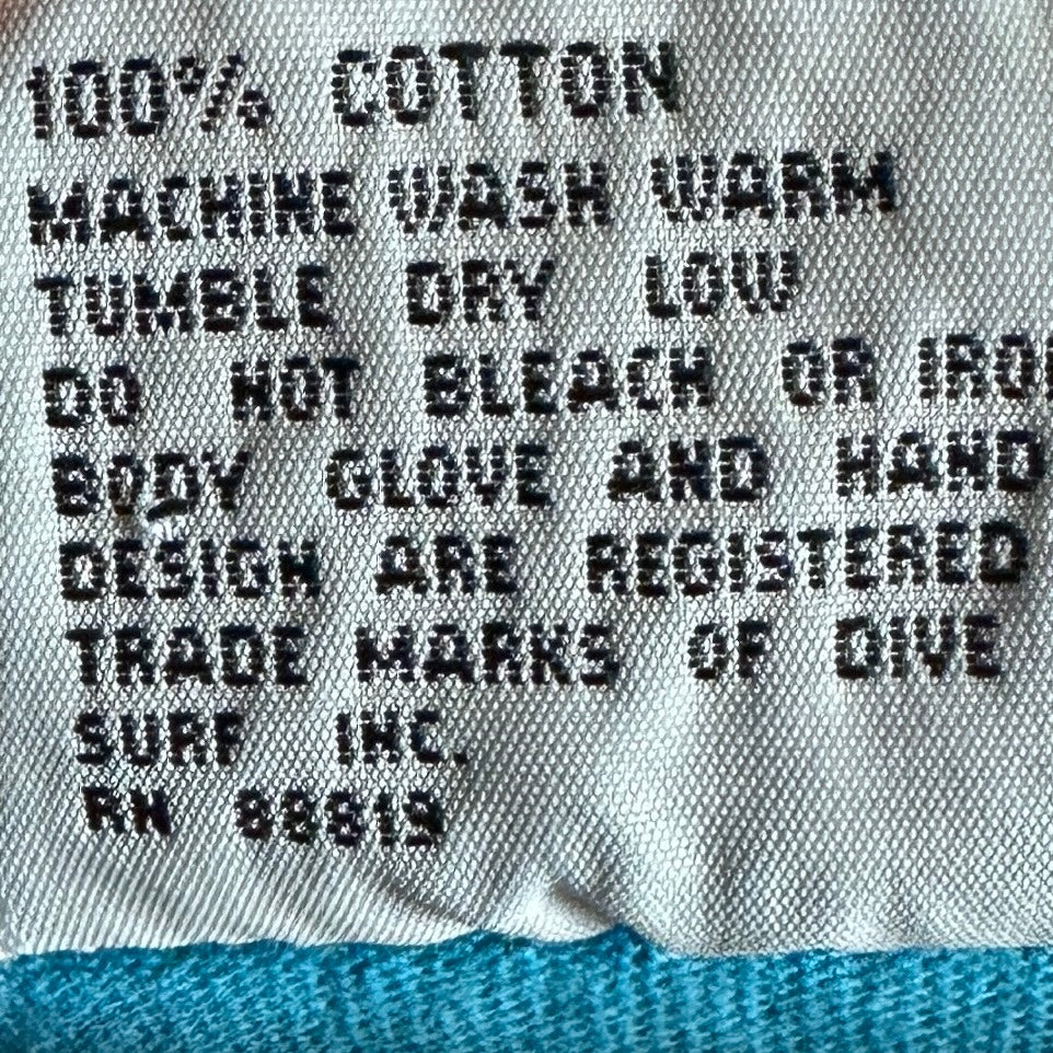 Vintage Body Glove Blue 90s Logo Tee