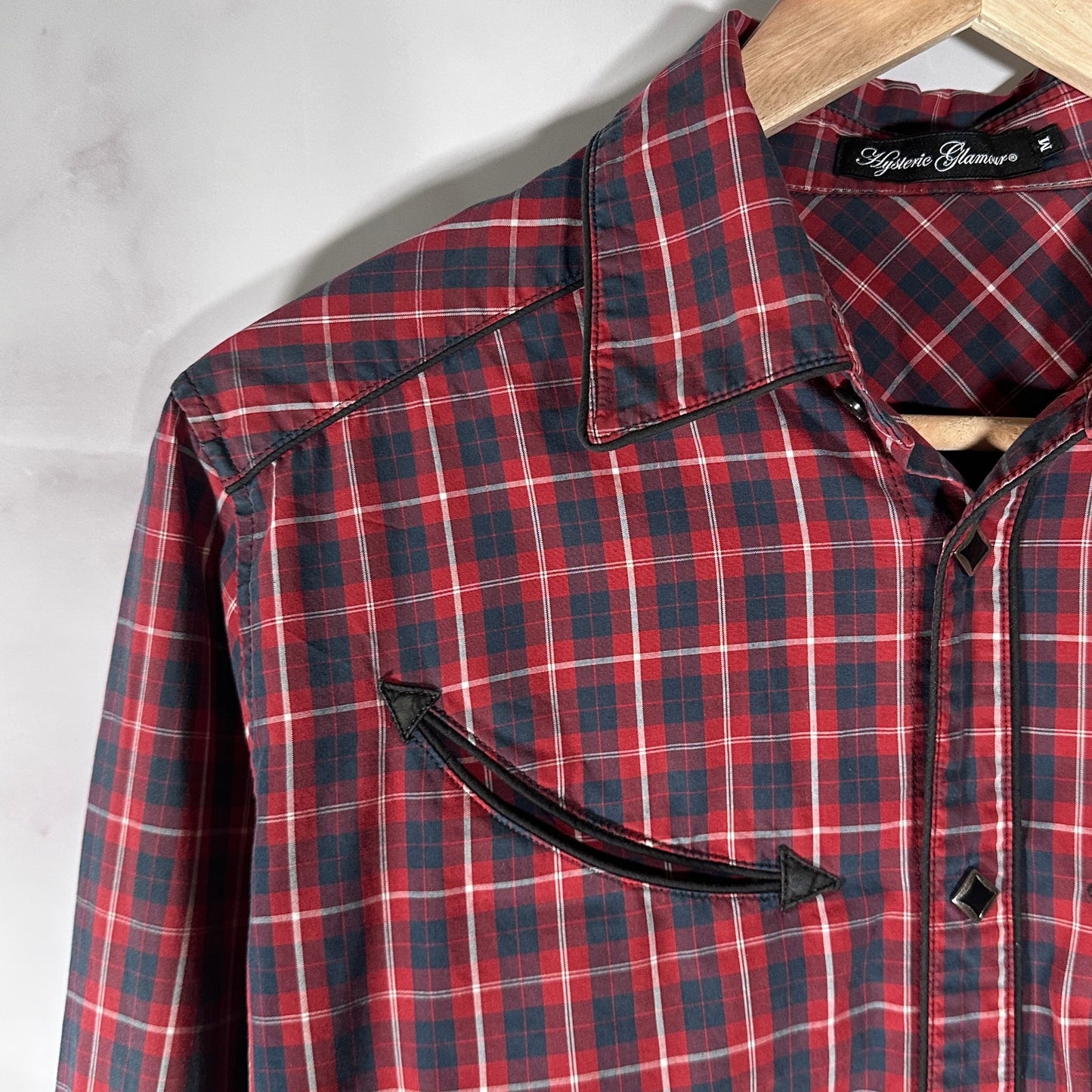 Hysteric Glamour Red Western Flannel Button-Up Shirt