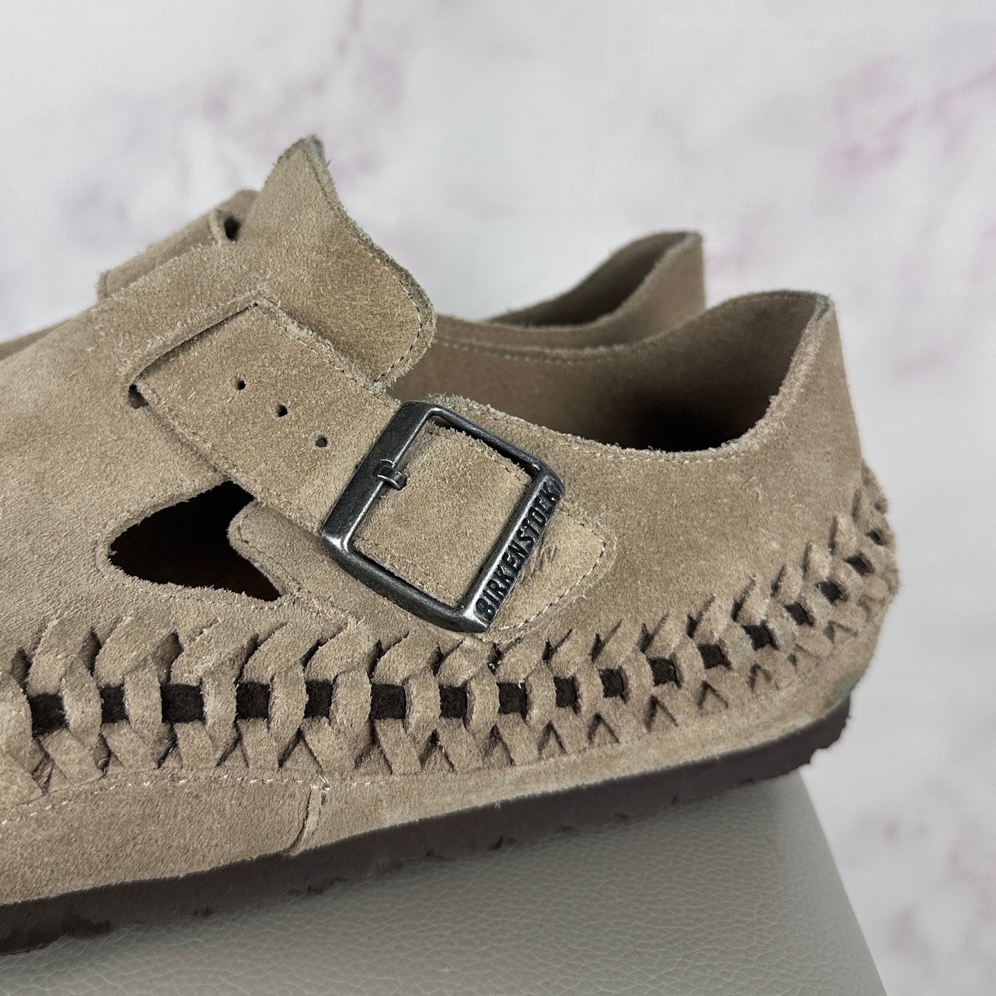 Birkenstock x Kith London Braided Taupe Suede