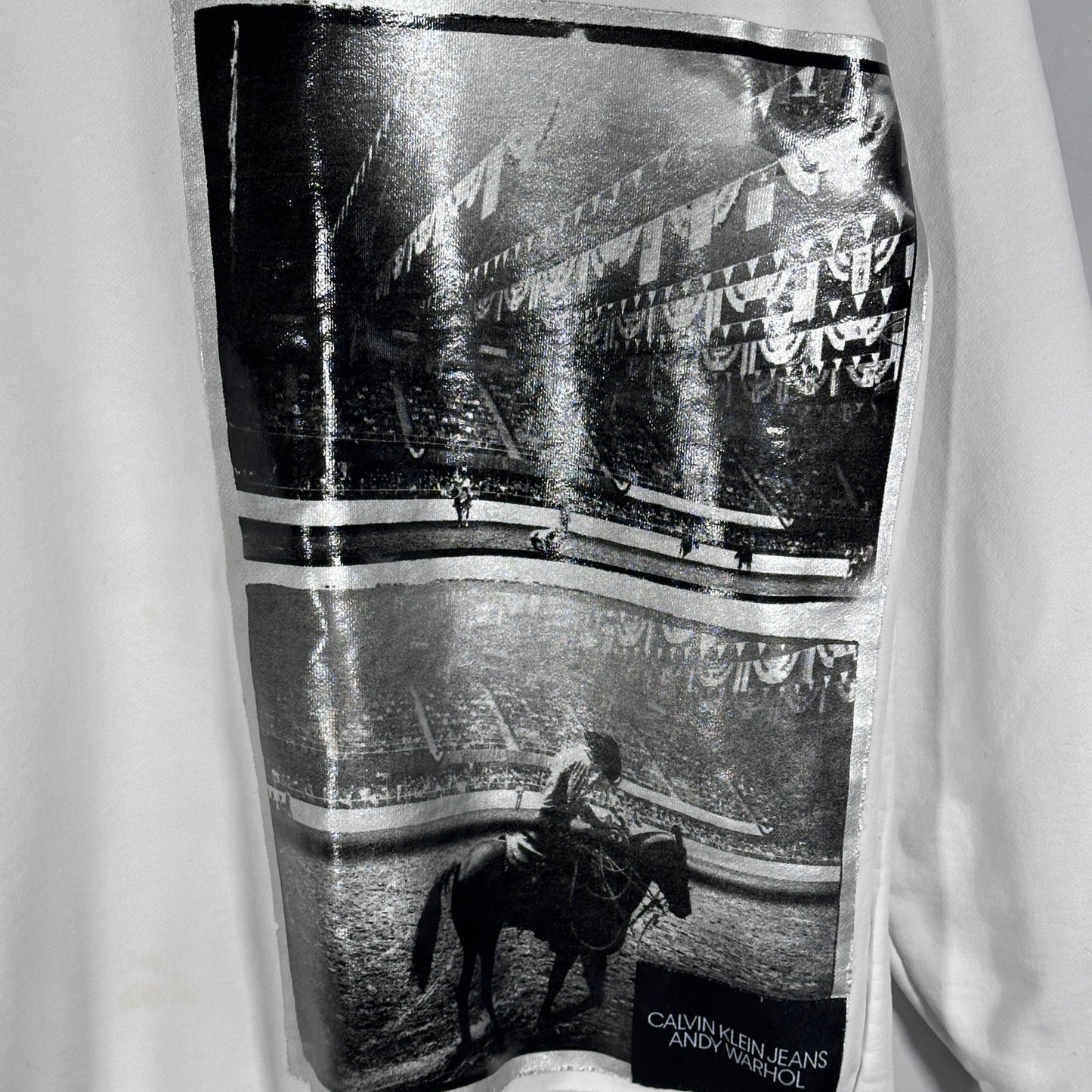 Calvin Klein x Andy Warhol RAF Simons White Photo Crewneck Sweatshirt