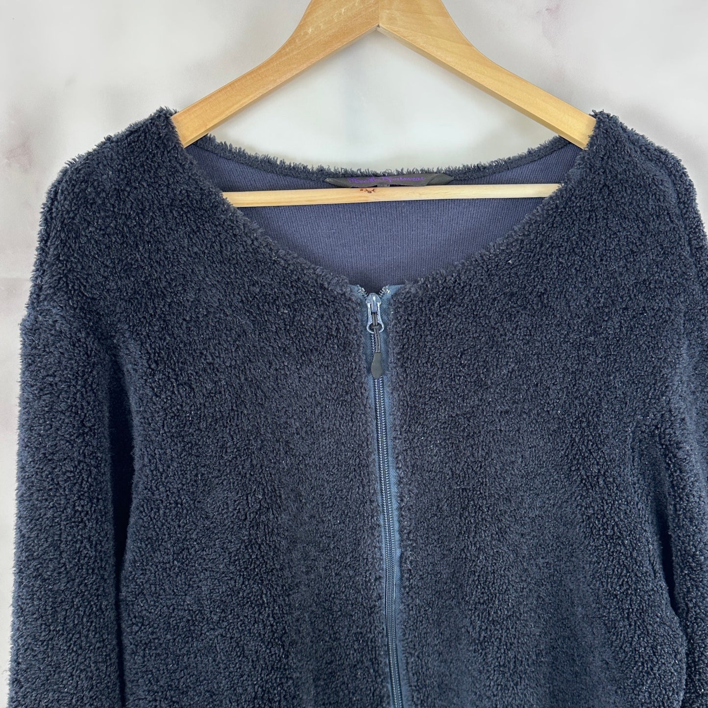 Needles Sportswear Navy Fleece Zip-Up Jacket