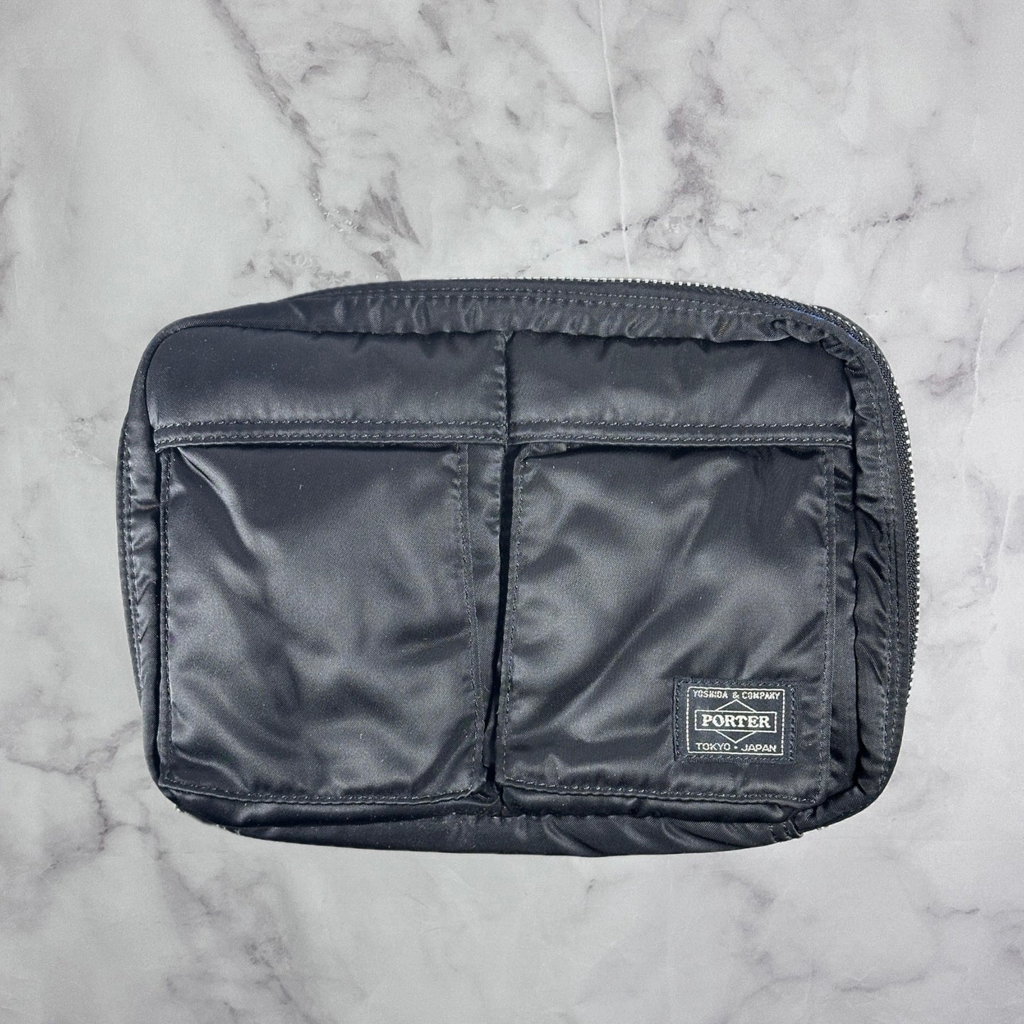 Porter Tokyo Black Zipper Accessory Pouch