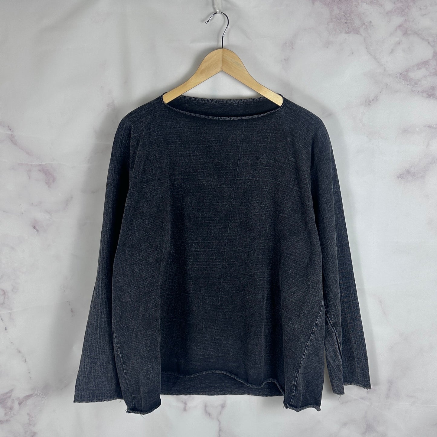 Yeezy Acid Wash Black Box Longsleeve Shirt