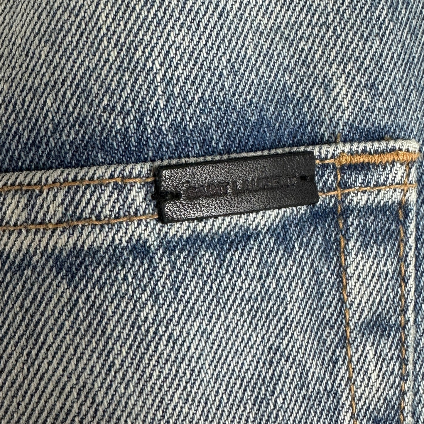 Saint Laurent Paris D23 Straight Destroyed Denim