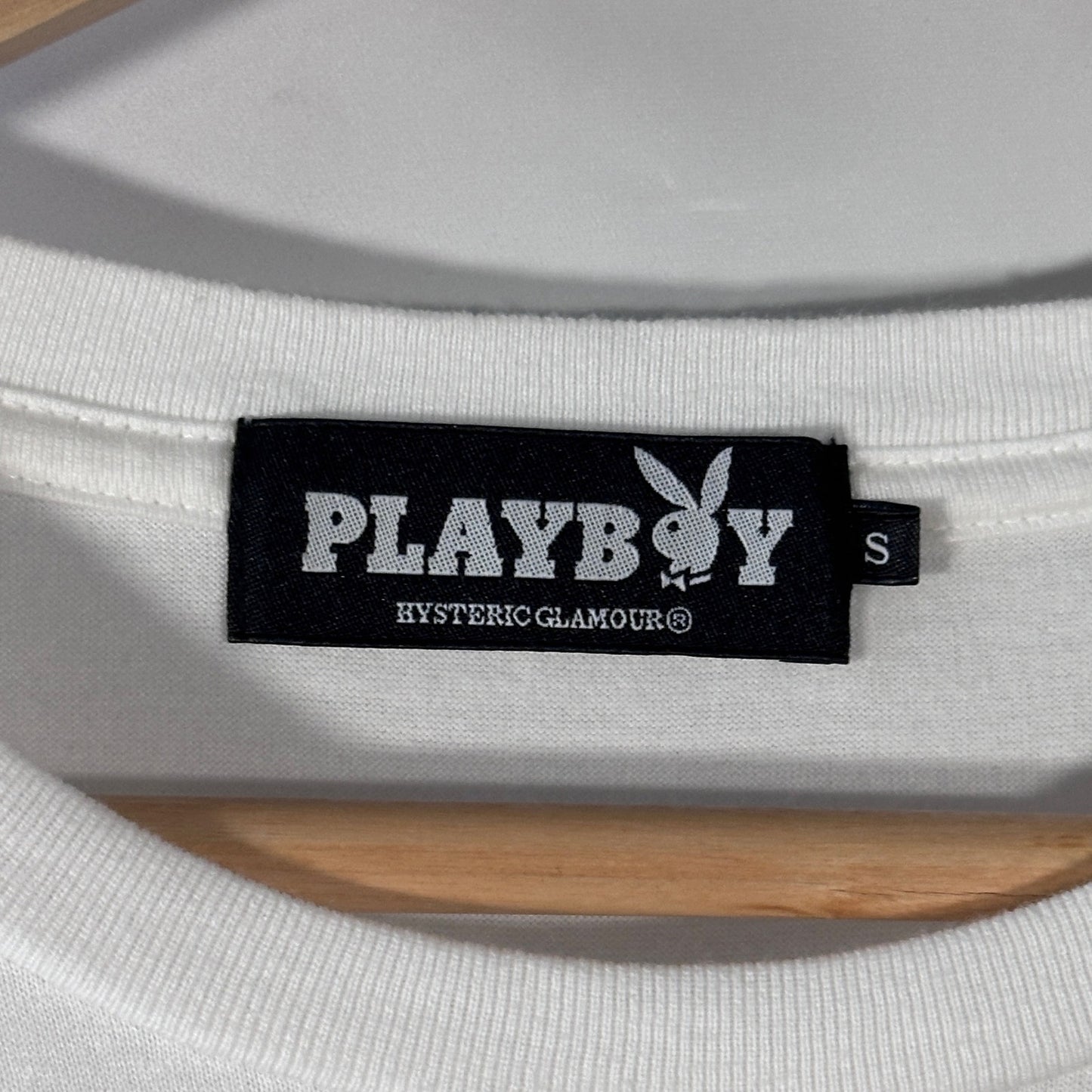 Hysteric Glamour x Playboy Smoking Lips White Graphic Tee