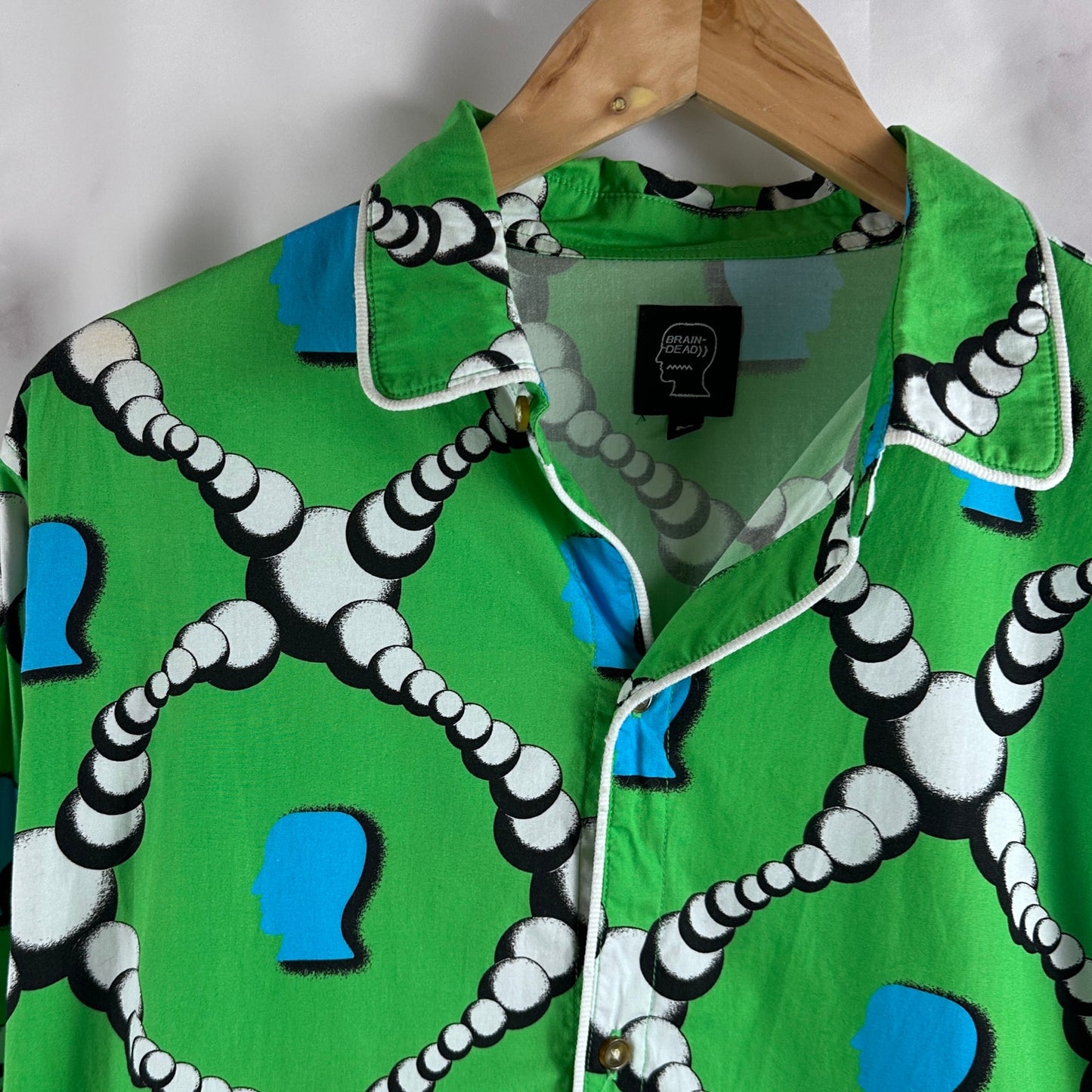 Brain Dead Green Bubble Pajama Shirt