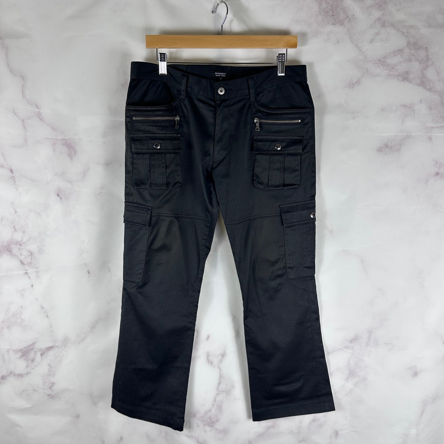 Burberry Black Label Striped Cargo Pants