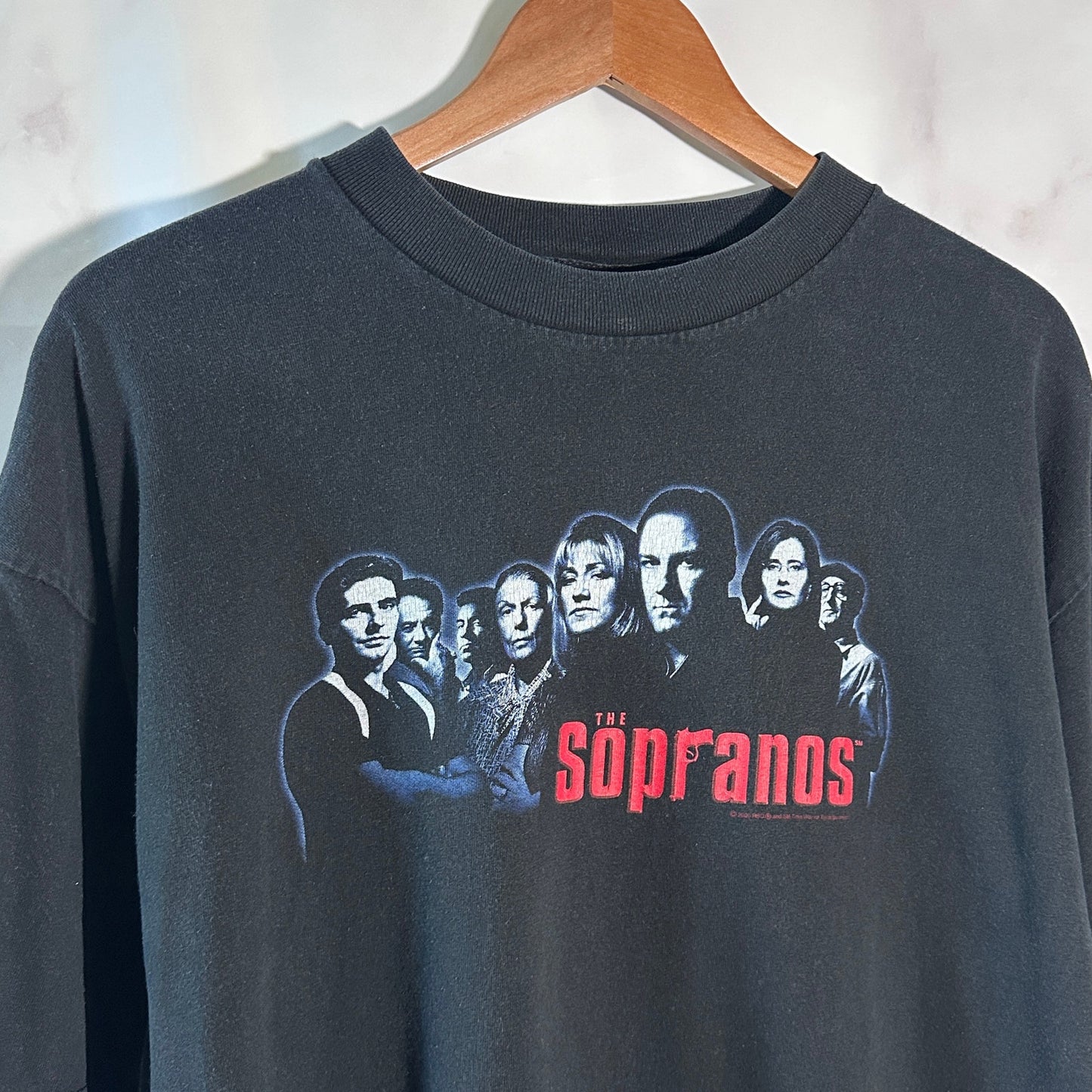 The Sopranos HBO Official 2000 Print Black Graphic Tee