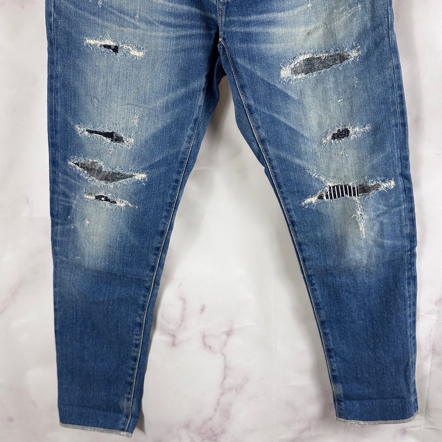 Hysteric Glamour Studded Repaired Selvedge Denim Jeans
