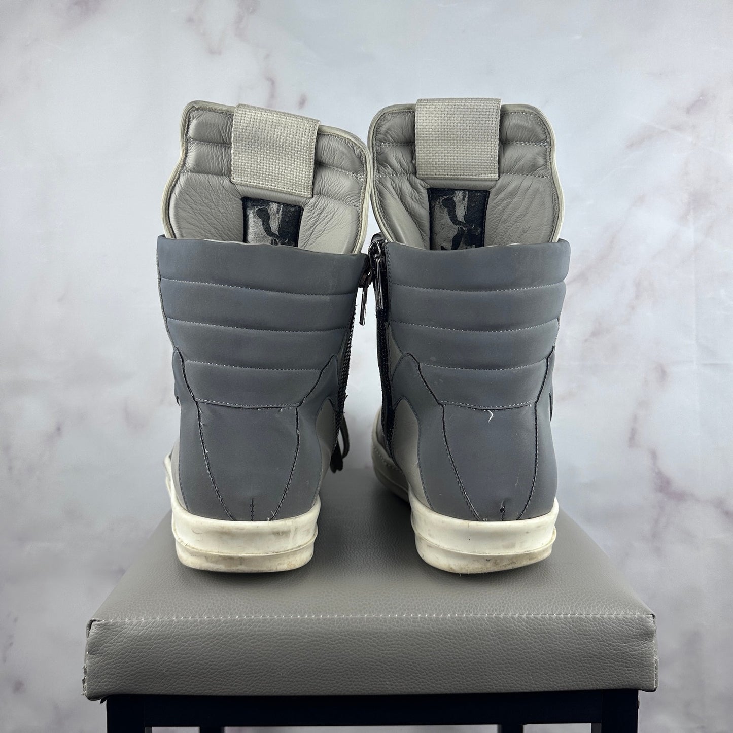 Rick Owens F/W22 Pearl Grey Reflective Geobasket