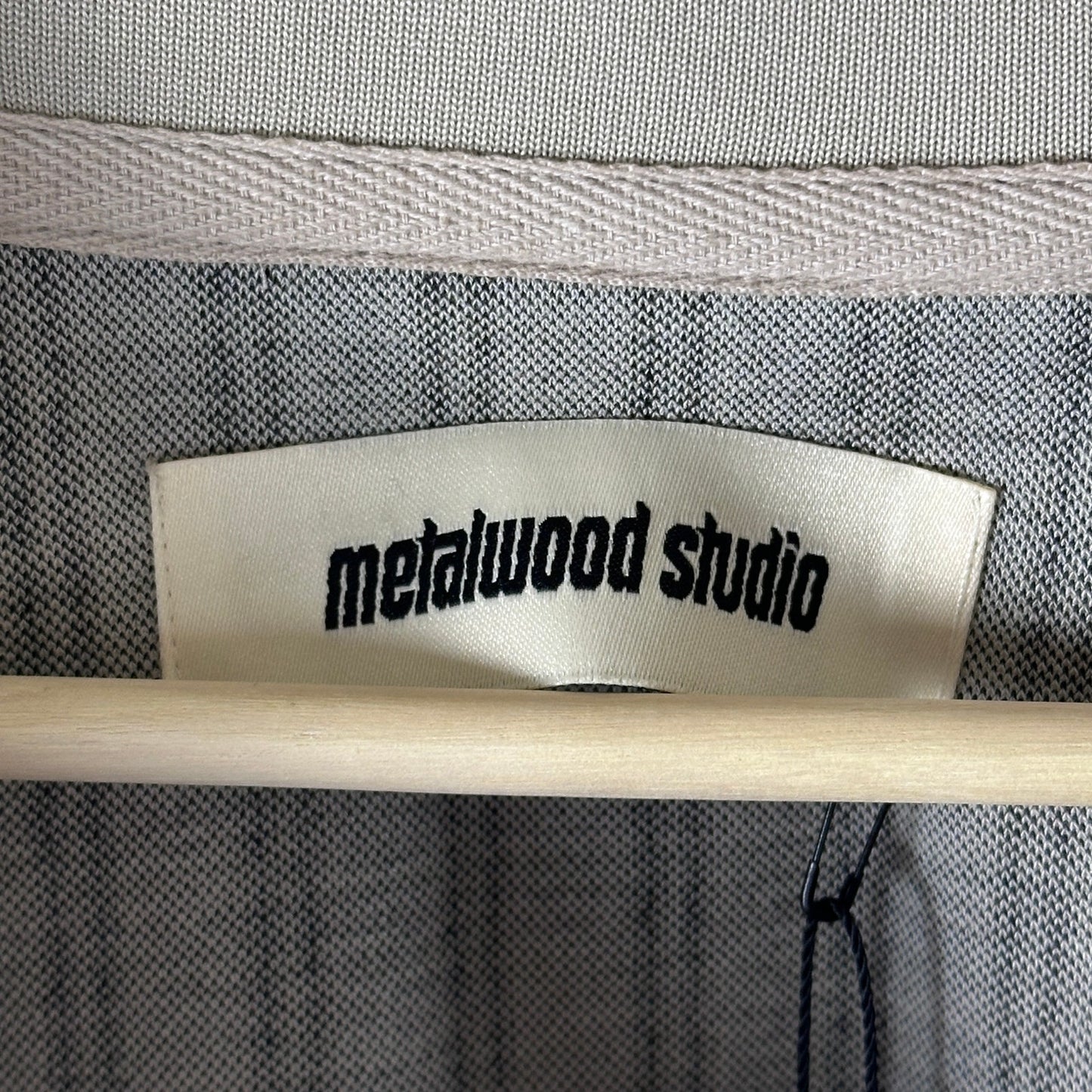 Metalwood Studio Striped LS Polo Quarter Zip