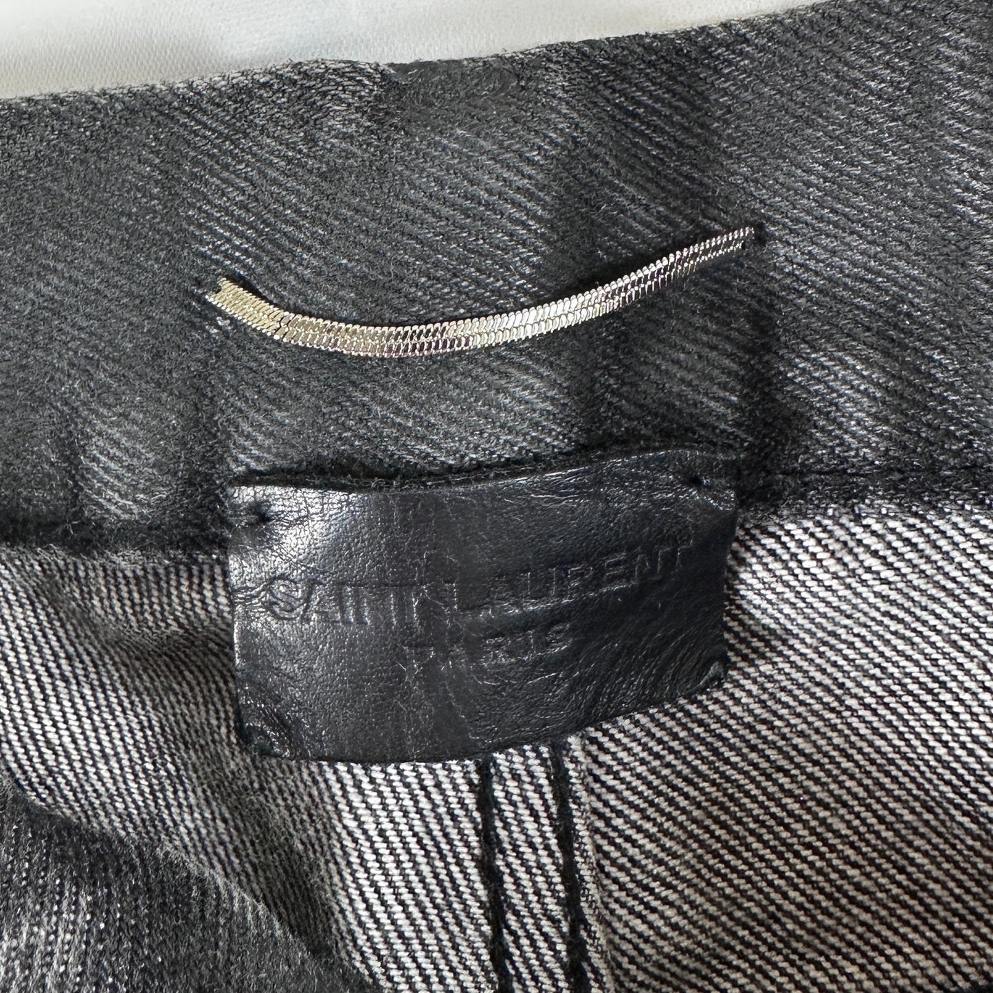 Saint Laurent Paris Waxed Black D02 M/SK Denim Jeans