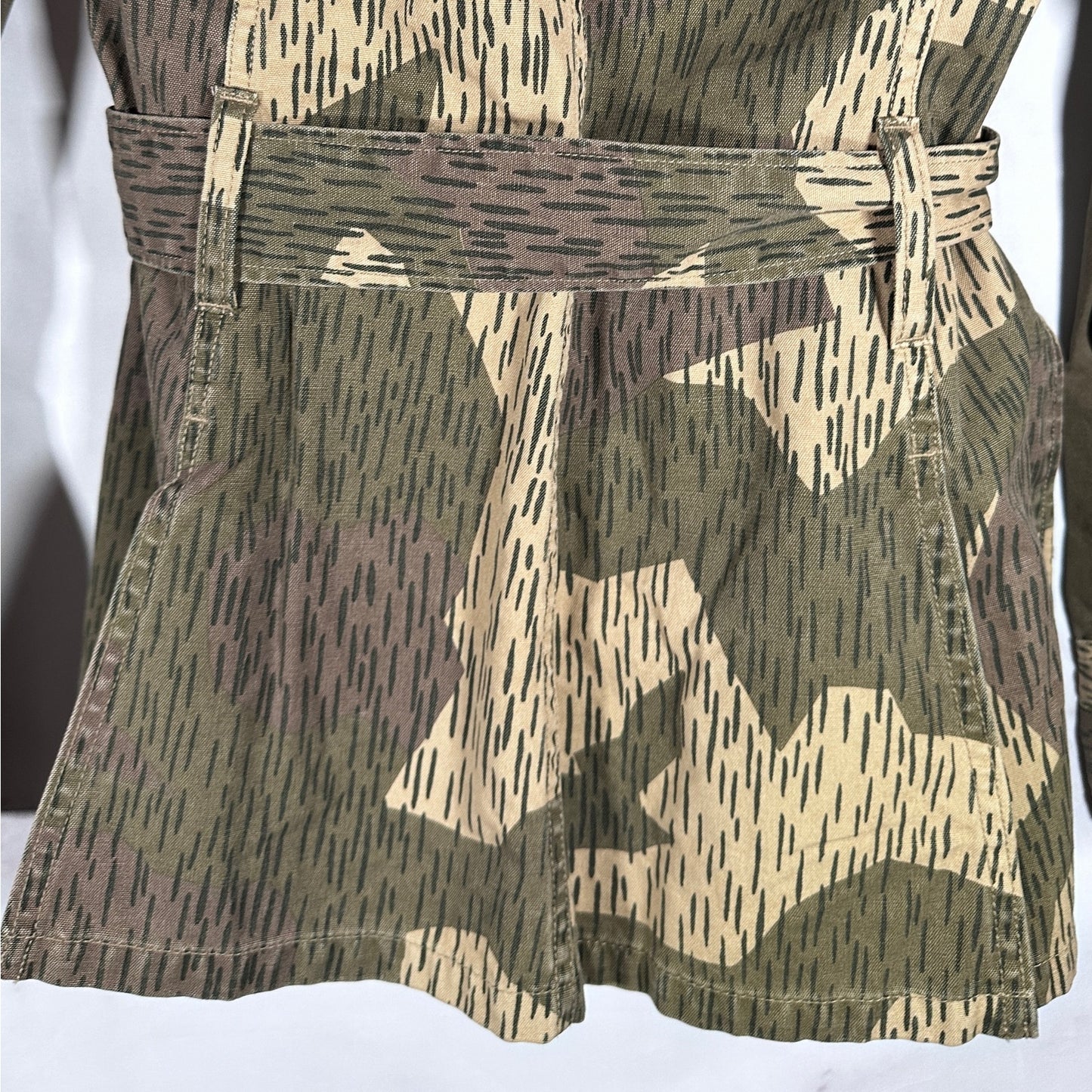 Kapital Military-Style Rain Camo Belted Parka
