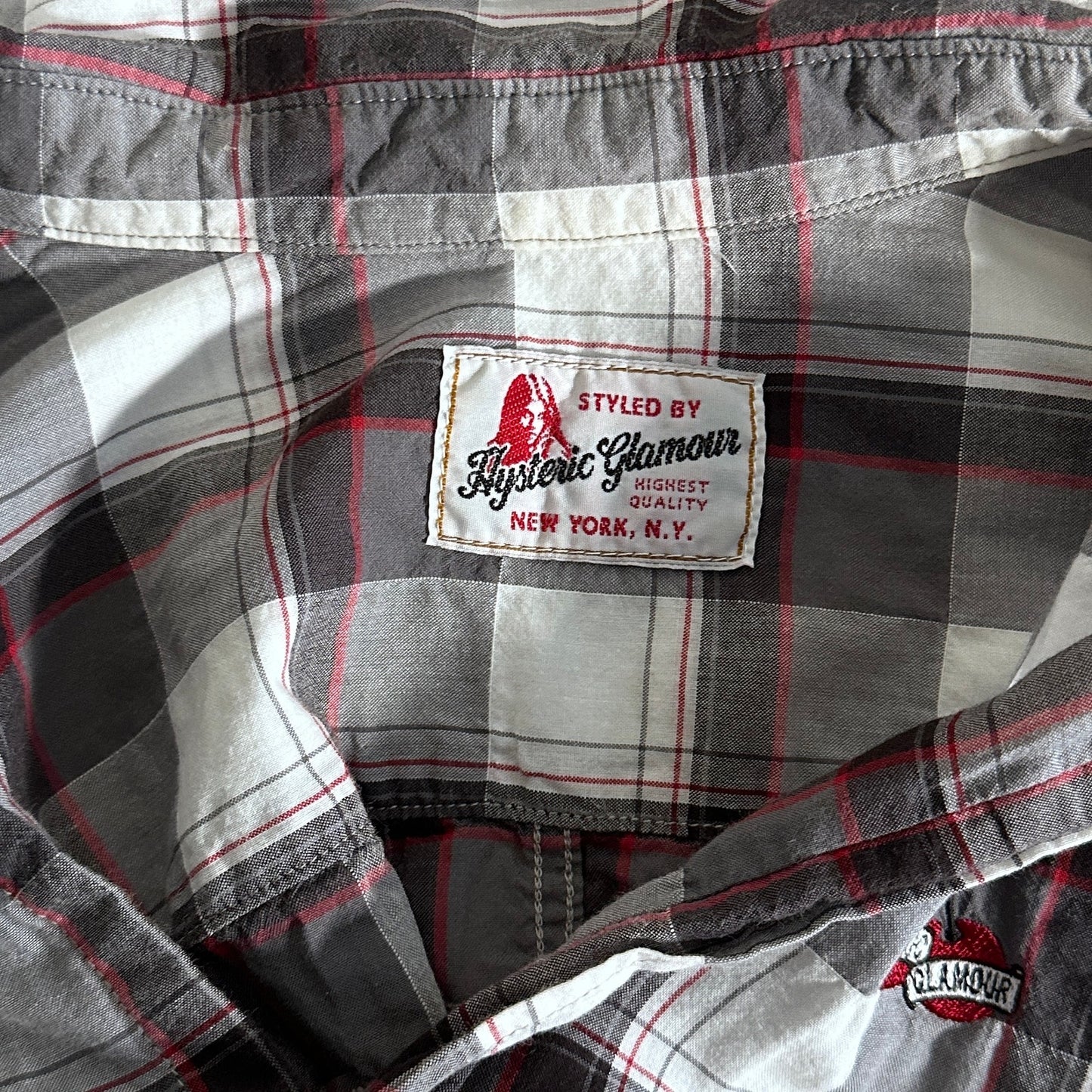 Hysteric Glamour Black/White Plaid Cherry Flannel