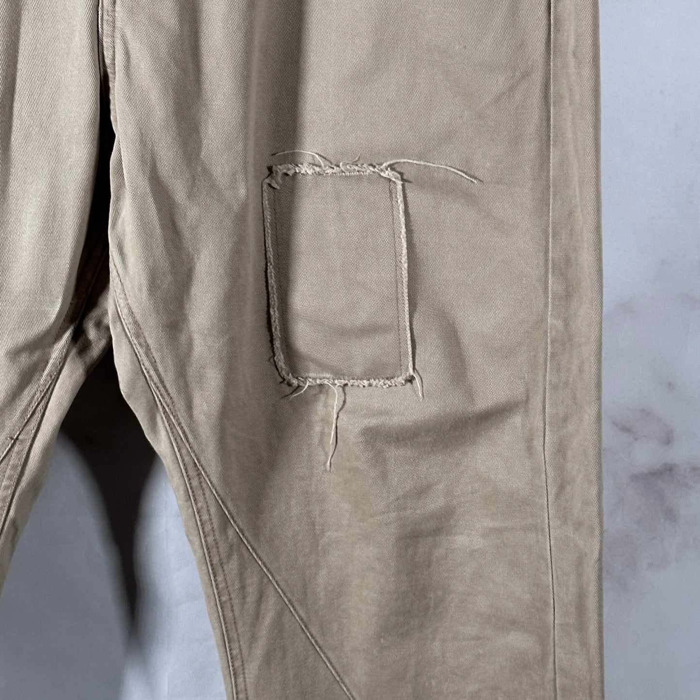 Virgo Rebel Army Repaired Khaki Pants