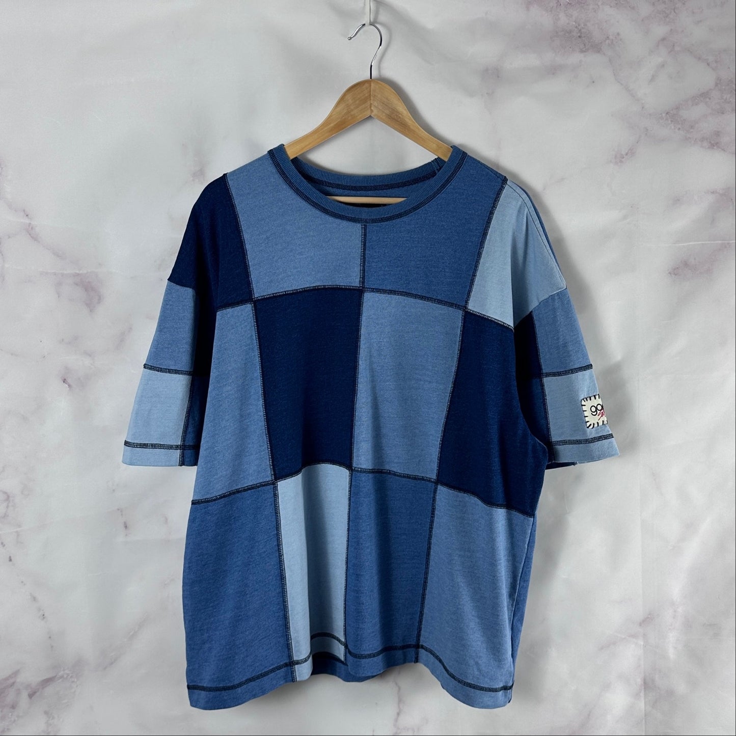 Sean Wotherspoon x Gap Japan Exclusive Indigo Patchwork Cropped Tee