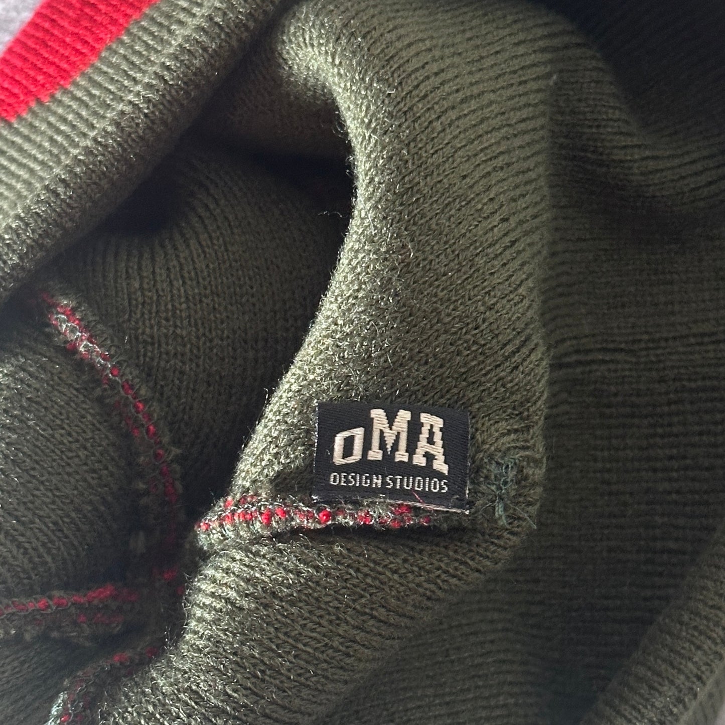 Old Man Alan oMA Green Japan Skully Beanie