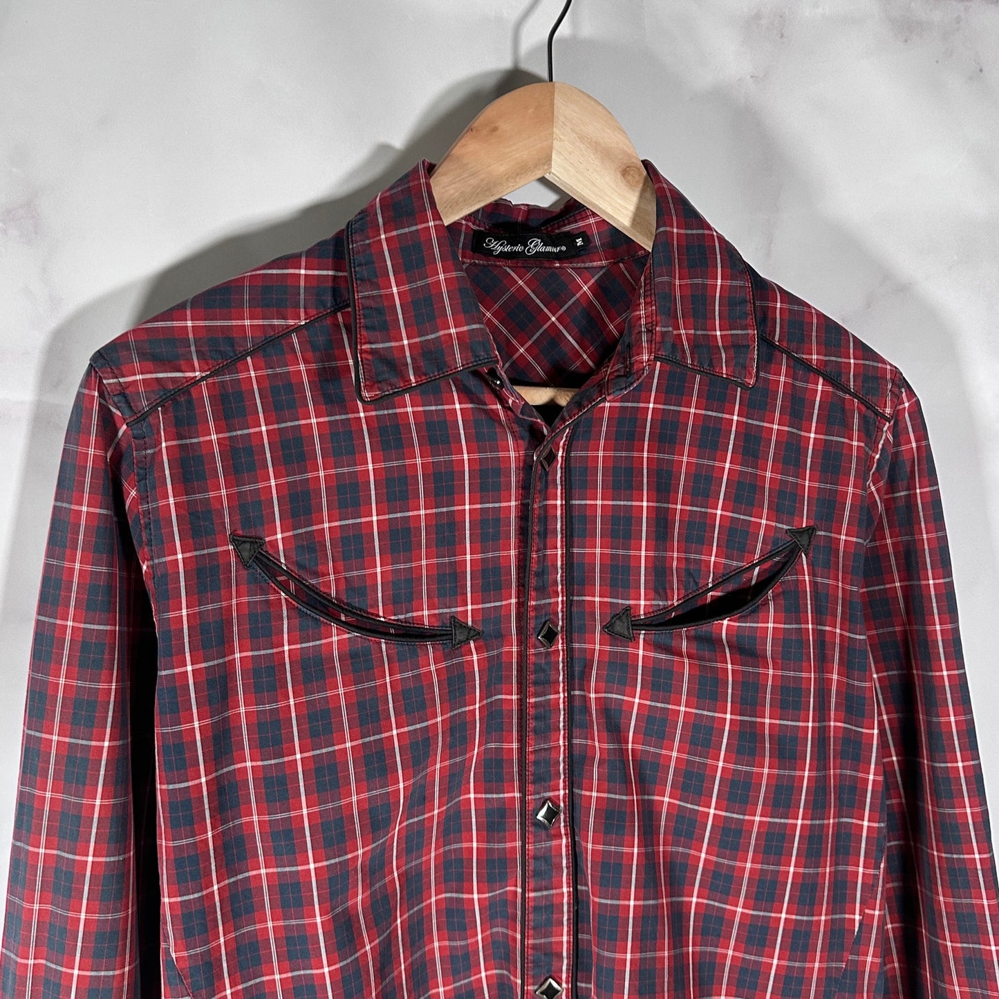 Hysteric Glamour Red Western Flannel Button-Up Shirt