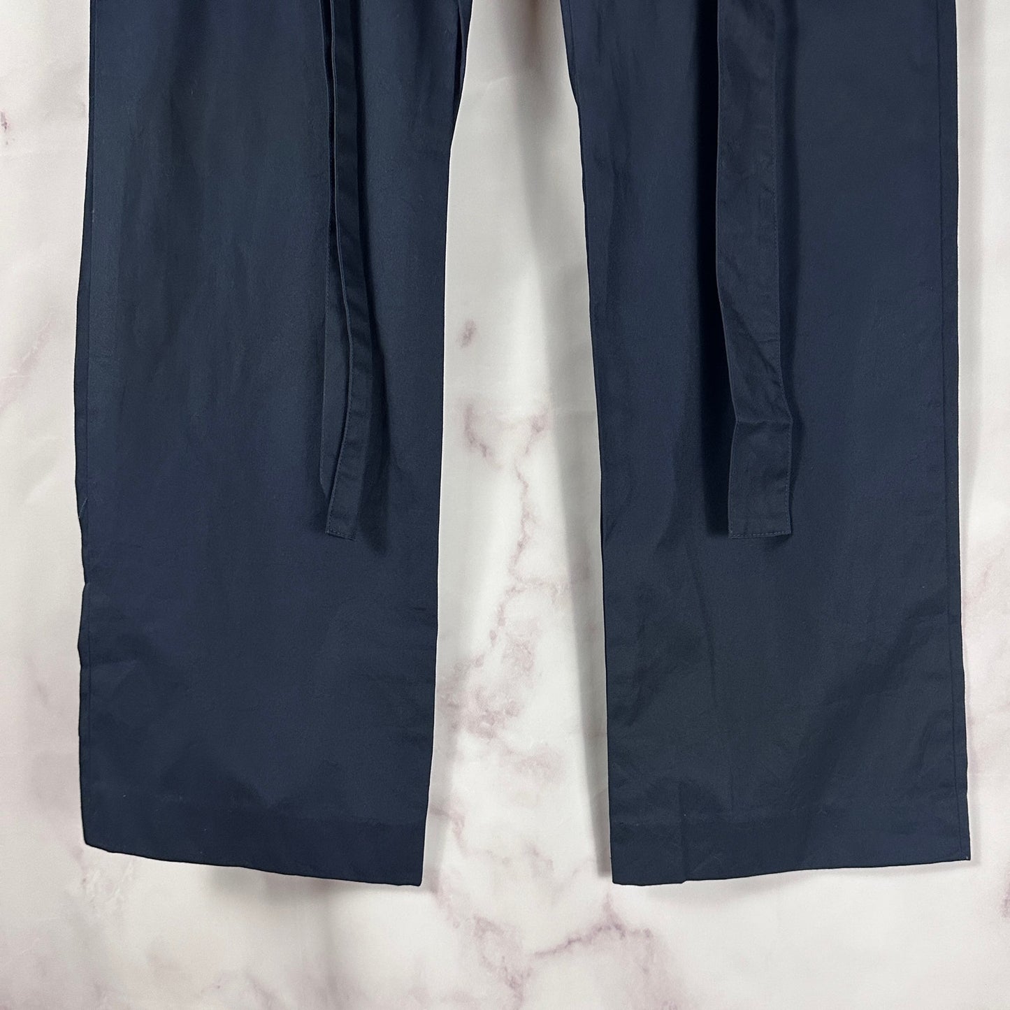 Nepenthes Navy Blue Waist Tie Pants