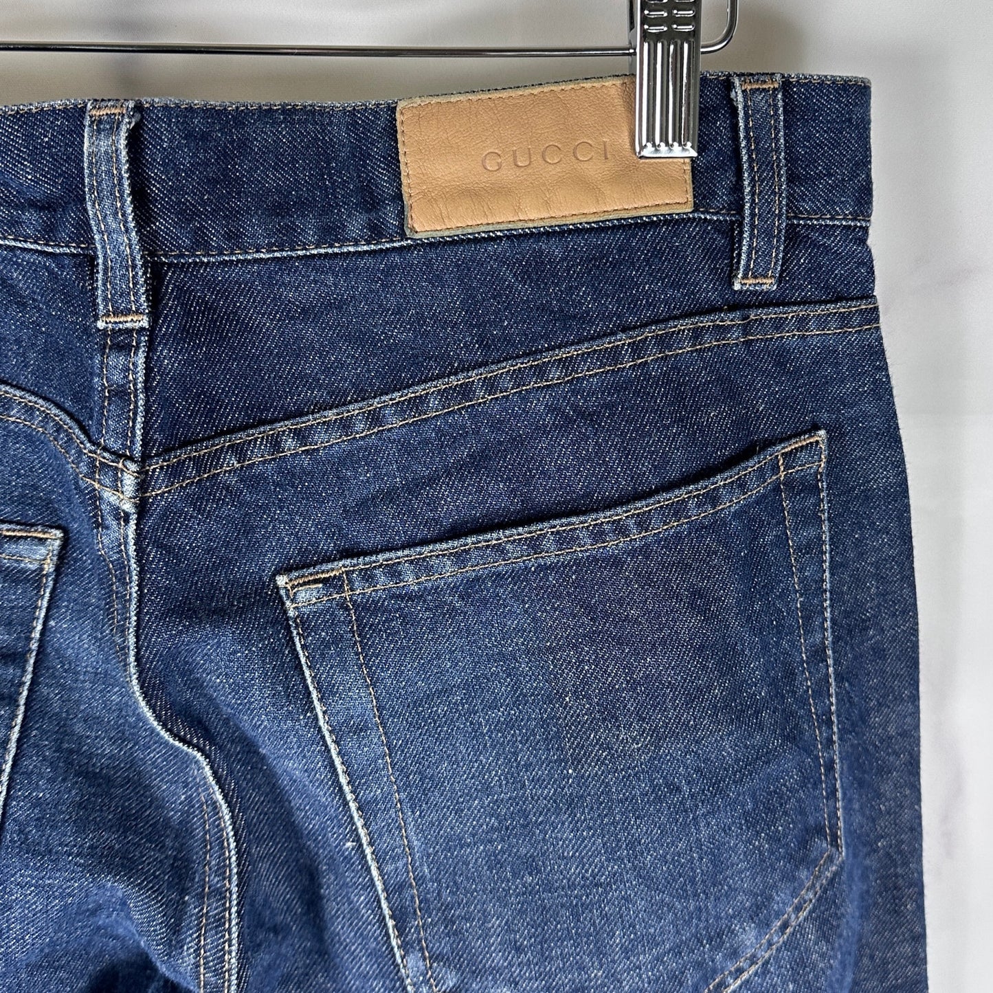 Gucci Linen Denim Blue Jeans