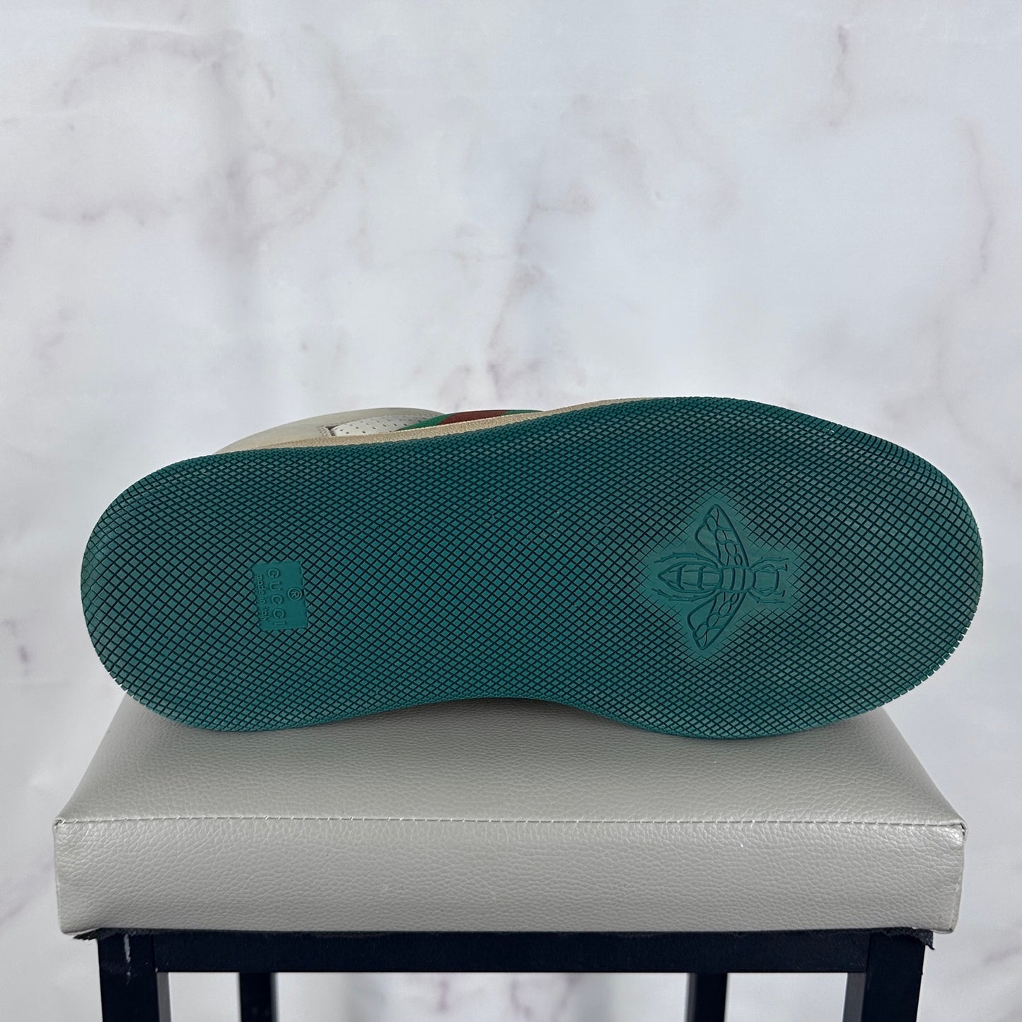 Gucci Double Screener Sneaker Perforated Cream