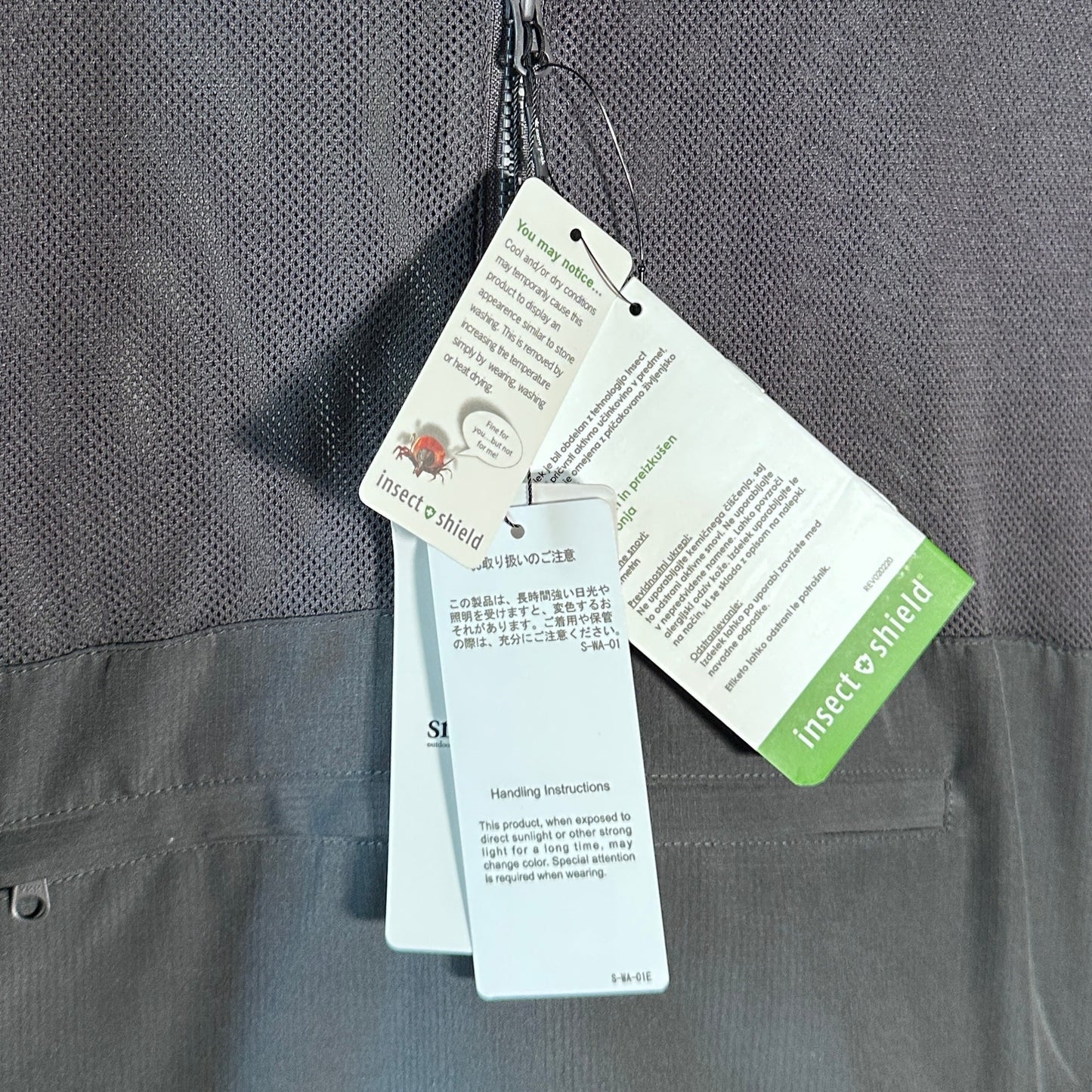 Snow Peak Insect Shield Grey Mesh Pullover Jacket