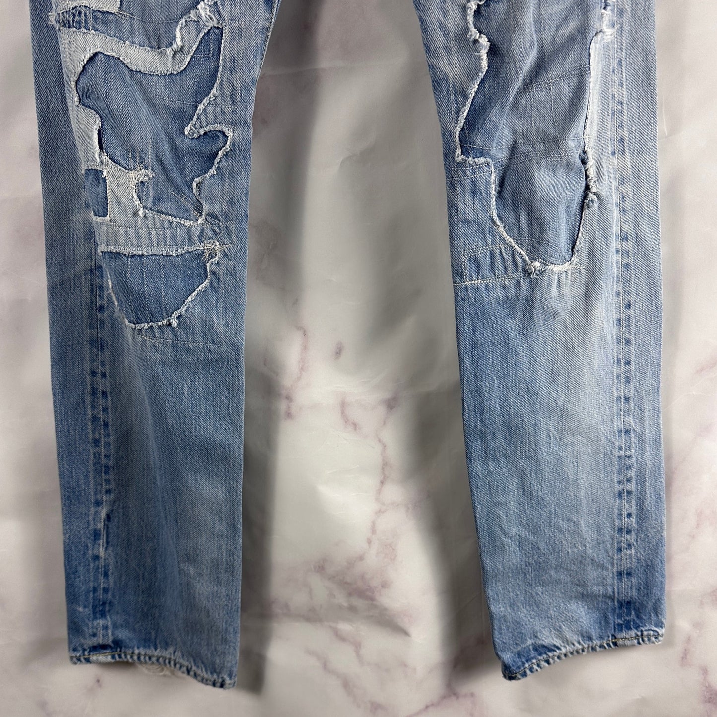 Hysteric Glamour Selvedge Repaired Light Wash Denim