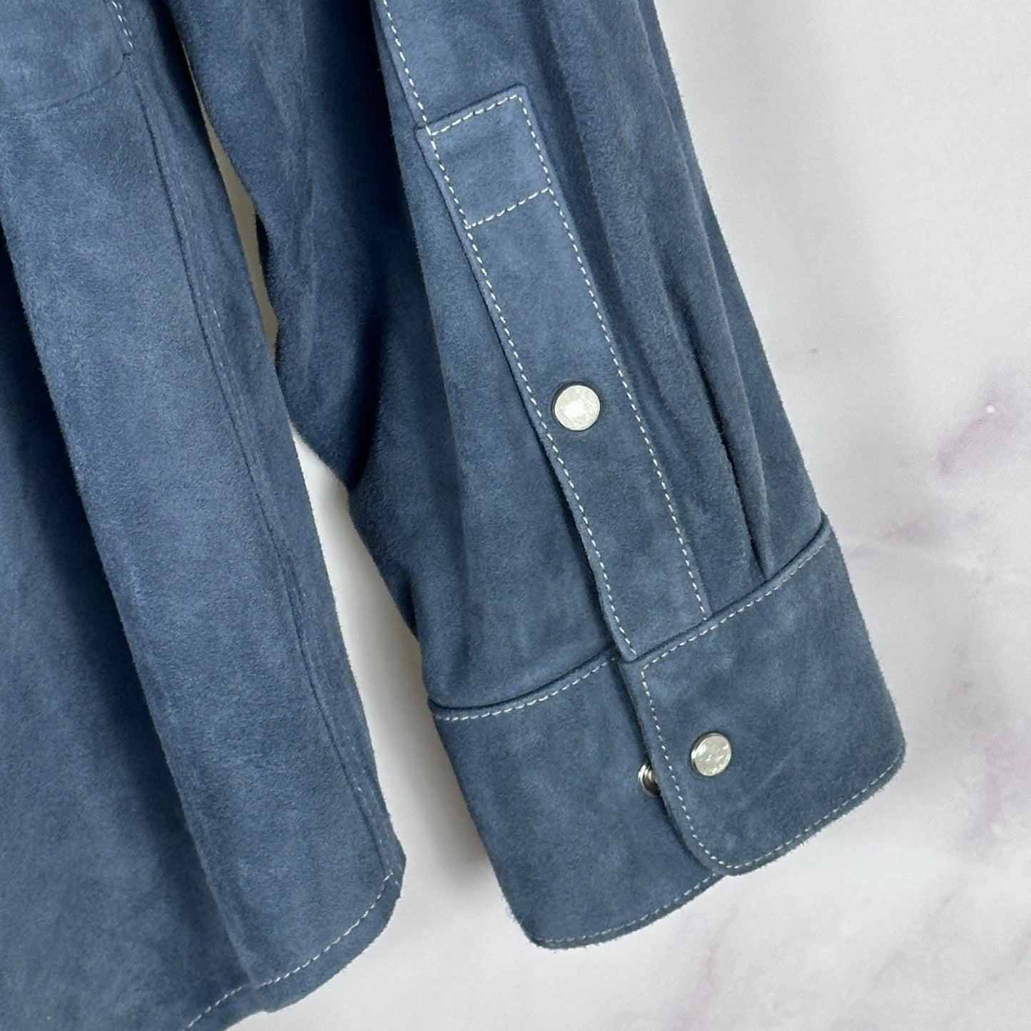 Aime Leon Dore F/W22 Blue Grey Suede Shirt
