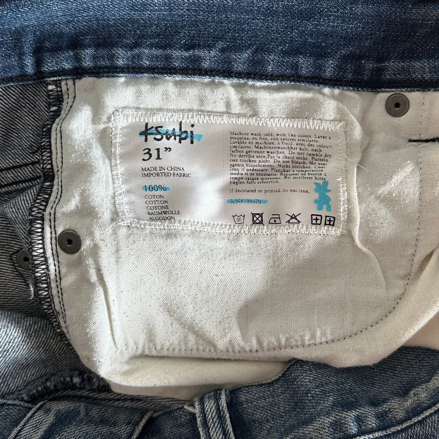 Ksubi Blue Denim Jeans