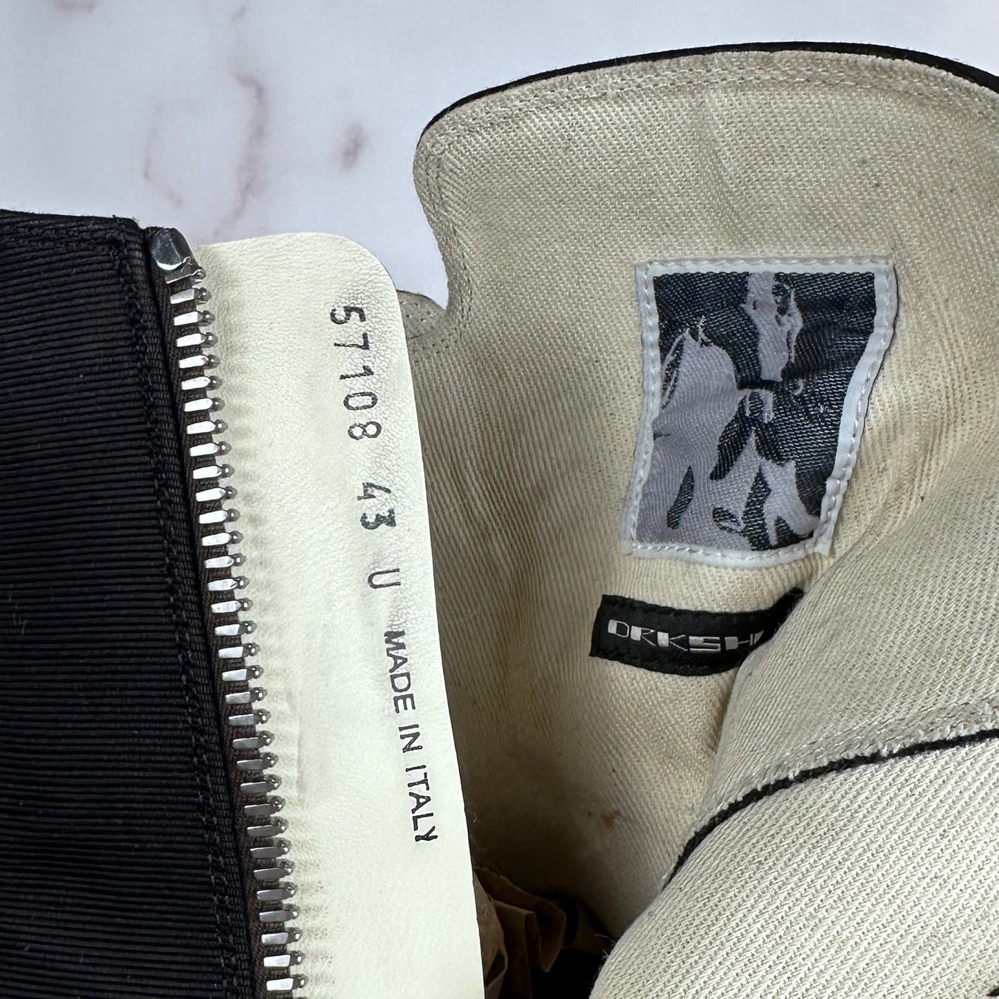 Rick Owens DRKSHDW Abstract Ramone High Black/Milk